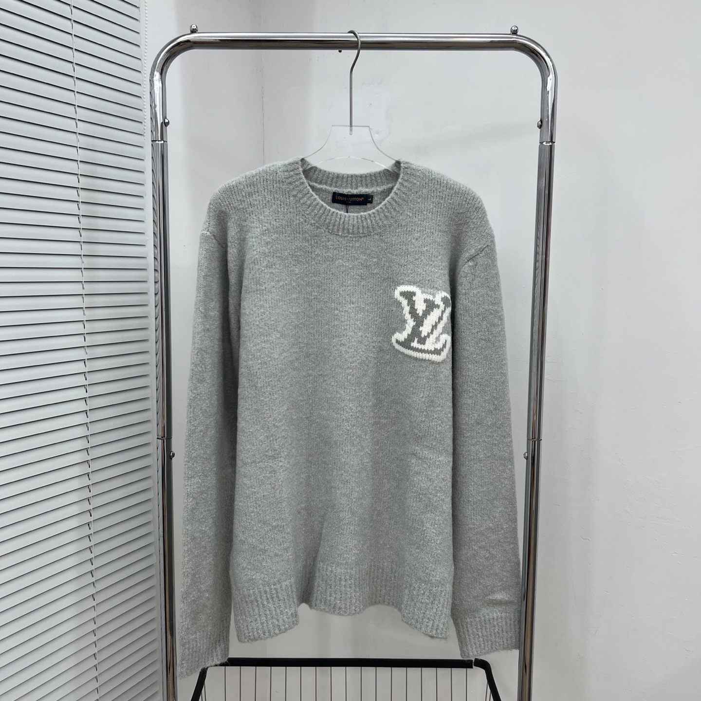 Louis Vuitton Gray Chest Logo Sweater