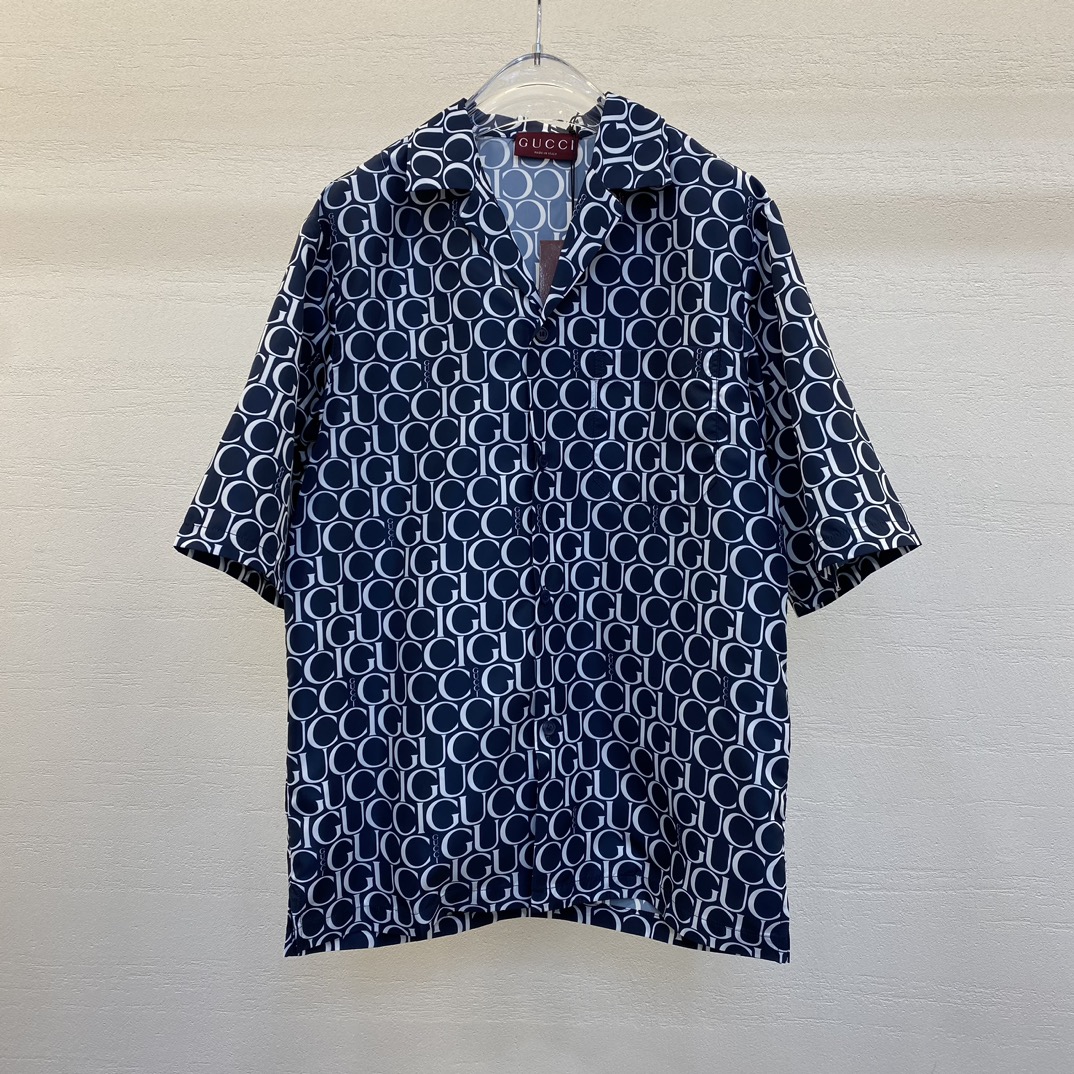 Gucci Odzież Koszule i bluzki Niebieski Jedwabny Kolekcja letnia