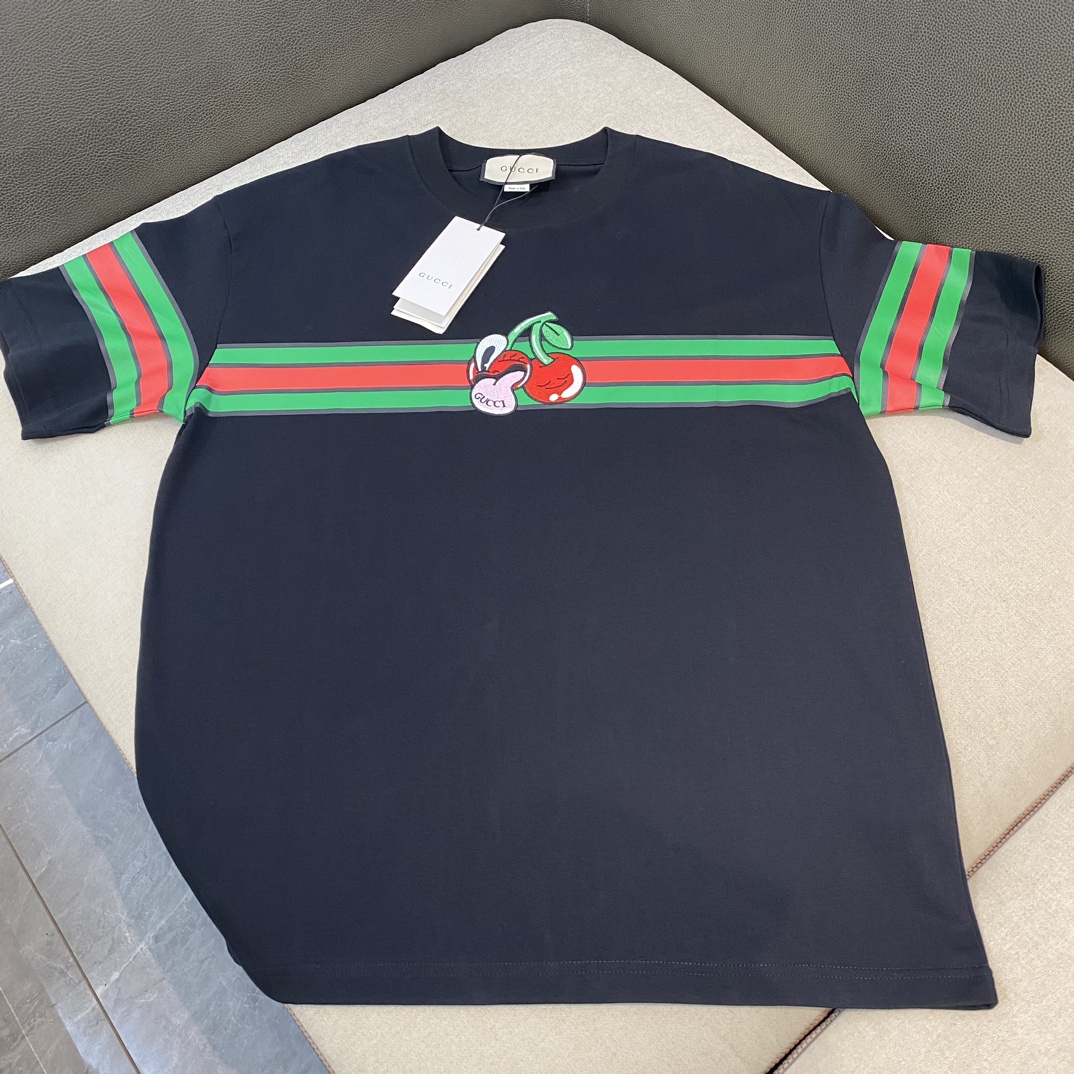 Gucci Odzież T-Shirt Hafty Kolekcja letnia Krótki rękaw