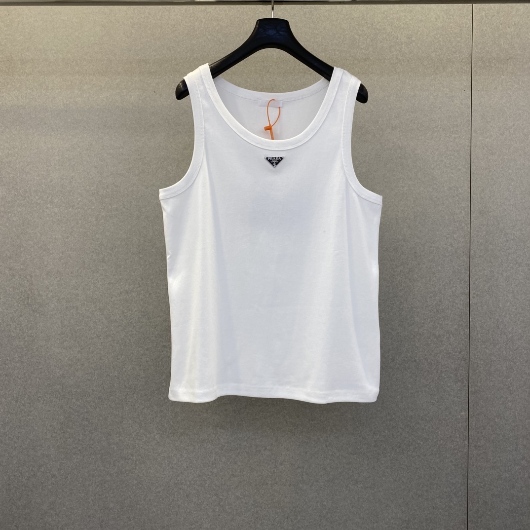 NO:857827,PRAD 26 spring and summer new triangle logo vest, black and white, same style for men and women, size s-xL, Prada-clothing, prada, prada,19860909PRAD 26春夏新款三角标识背心黑白两色男女同款 码数s-xL,普拉达-服装,prada,prada,,Women's clothing