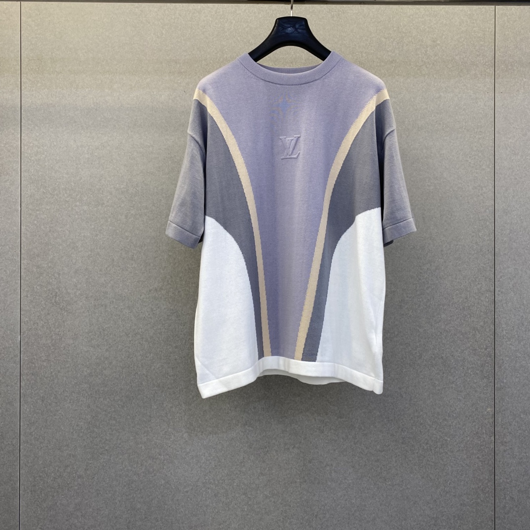 NO:854309,Lujia 26 new spring and summer letter embossed color-blocking knitted short-sleeved short-sleeved, size xs-L, Louis Vuitton-clothing, louis vuitton, louis vuitton, louis vuitton, T-shirt,19860909驴家 26春夏新款字母压印拼色针织短袖码数xs-L,路易威登-服装,louis vuitton,louis vuitton,louis vuitton,T-shirt,,Women's clothing
