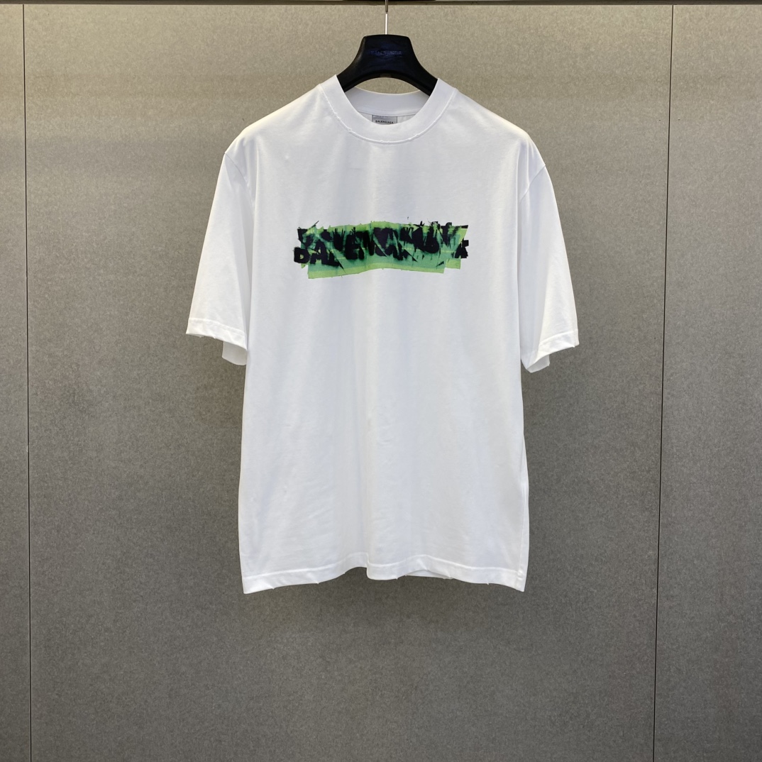 NO:854153,Bl Paris 26 spring and summer new tape letter printed logo short-sleeved size: xs-L, Balenciaga-clothing, balenciaga, T-shirt,19860909Bl 巴黎26春夏新款胶带字母印花标识短袖码数: xs-L,巴黎世家-服装,balenciaga,T-shirt,,Women's clothing
