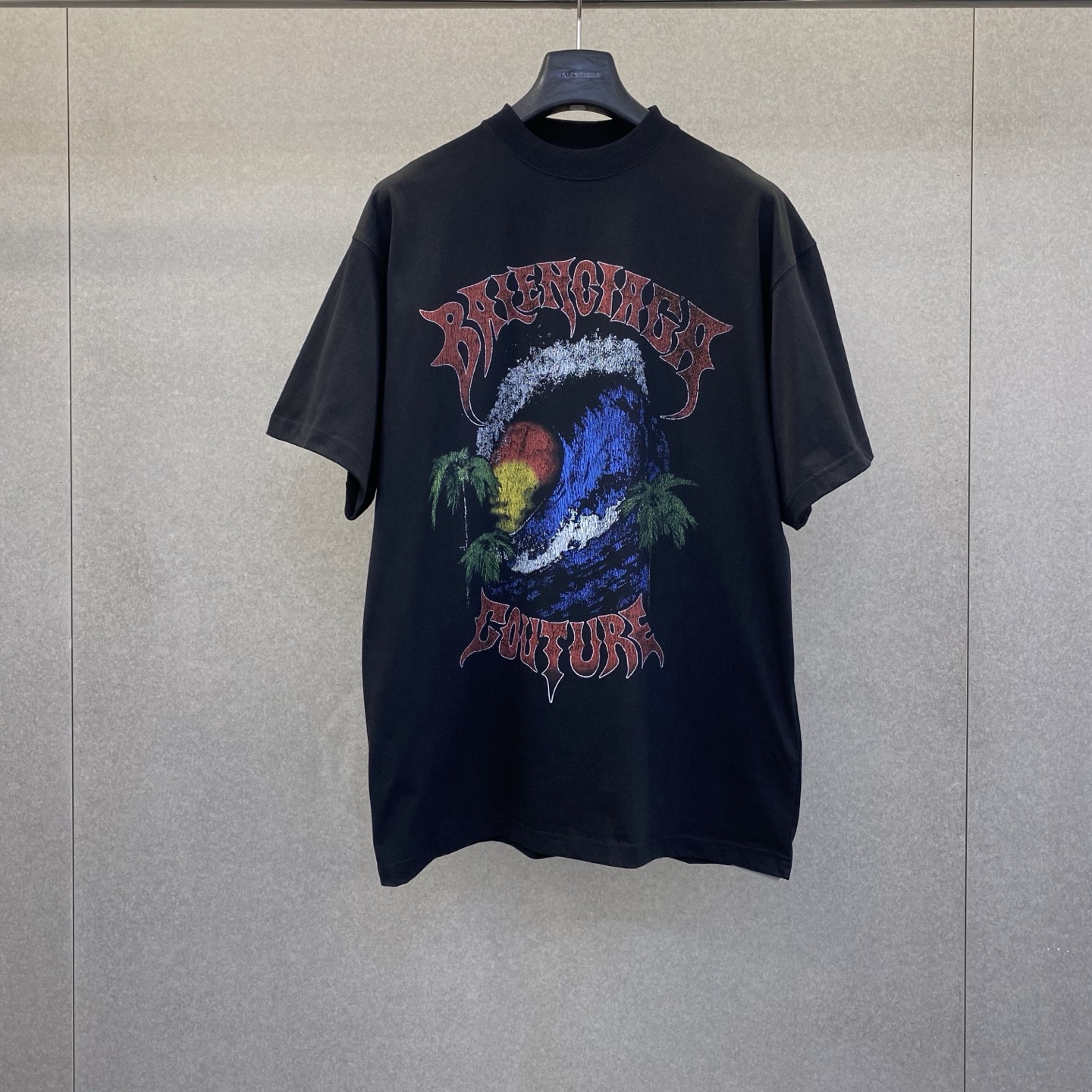 NO:854290,Bl Paris 26 spring and summer new style wave coconut print round neck short sleeves size xs-L, Balenciaga-clothing, balenciaga, T-shirt,19860909Bl 巴黎26春夏新款海浪椰树印花圆领短袖码数xs-L,巴黎世家-服装,balenciaga,T-shirt,,Women's clothing