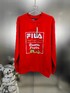 Fila Clothing Sweatshirts Black Red White Unisex Cotton Spring Collection