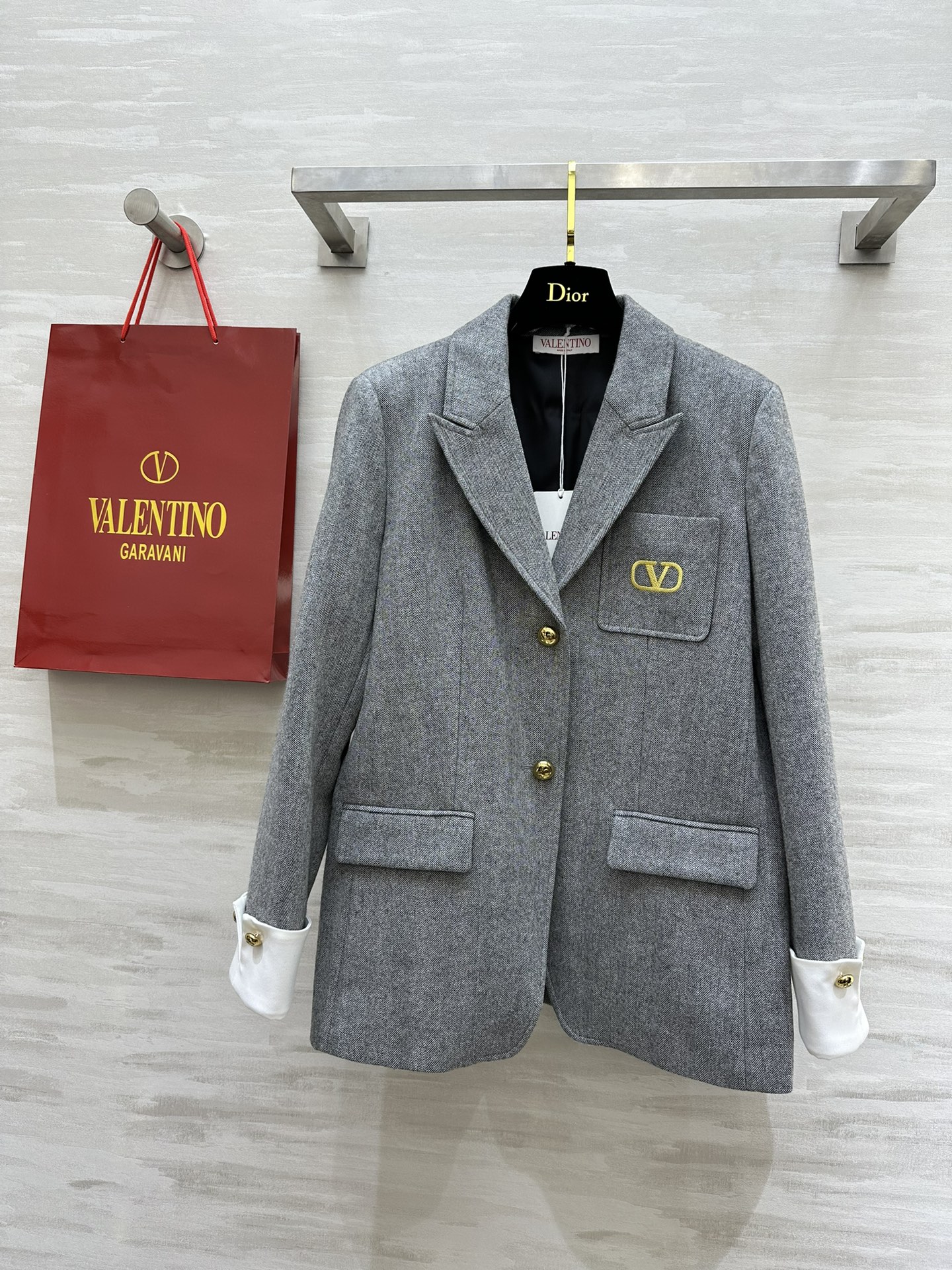 Valentino Abbigliamento Giacca & Soprabito Splicing Lana Collezione Autunno/Inverno Casual