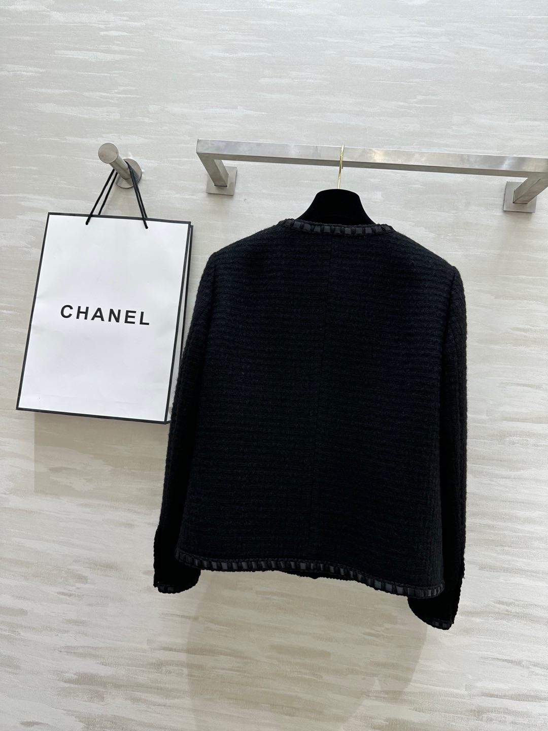 #Chane♡中古系羊毛软花呢外套 原版定制编织100%羊毛软花呢面料 经典口袋气质名媛 复古高级！开模