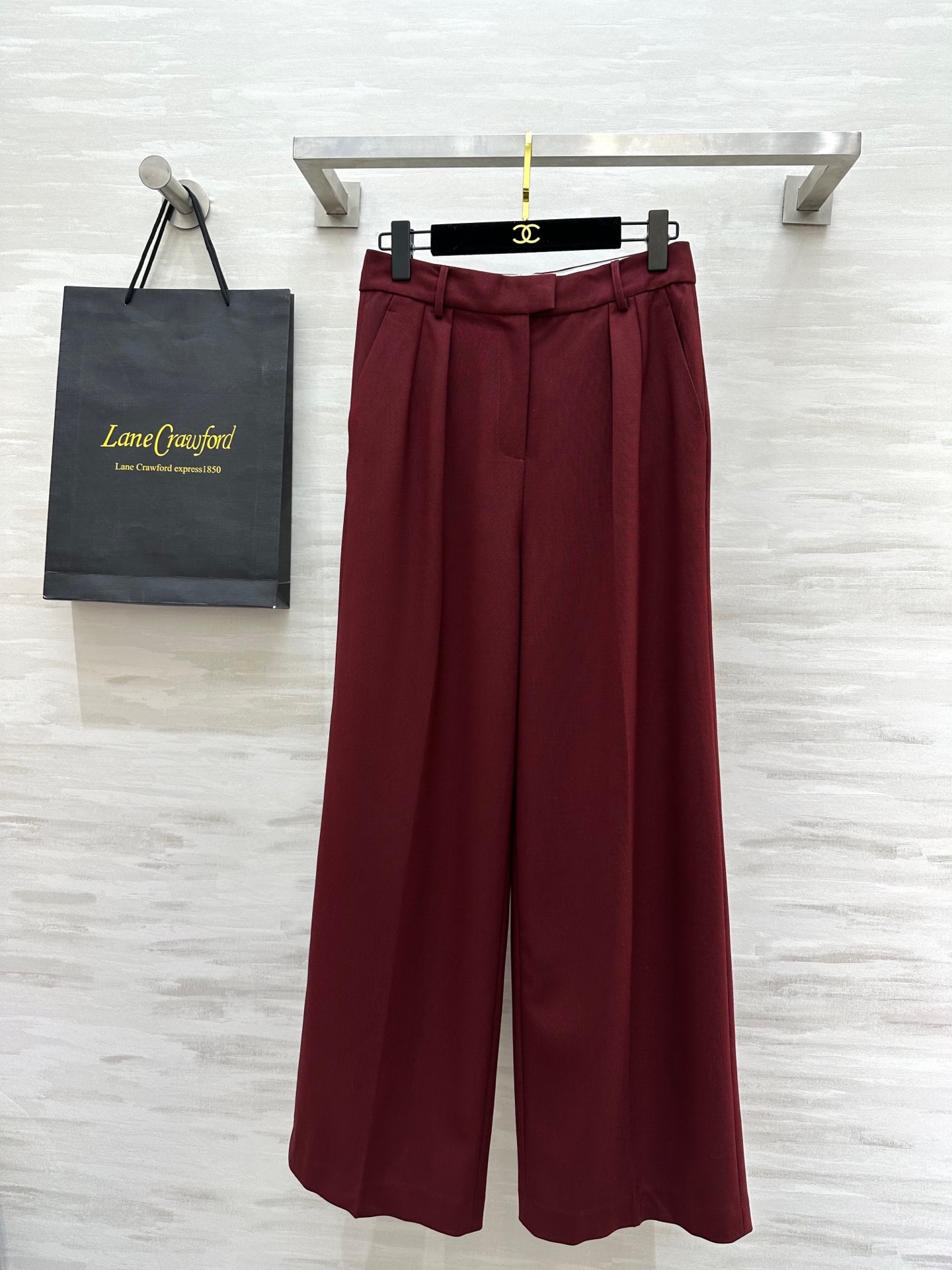 NO:311884,THE ROW Early Spring New Bordeaux Red Trousers Original Customized High Quality Spot First-time SizeS/M/L (M Size M Shoulder Width 72, Bust 102, Clothes Length 96), Alexander wang19860909THE ROW 早春新款 波尔多红西裤 原版定制 高品质 现货首发sizeS/M/L（M码肩宽72,胸围102,衣长96）,,alexander wang,Women's clothing