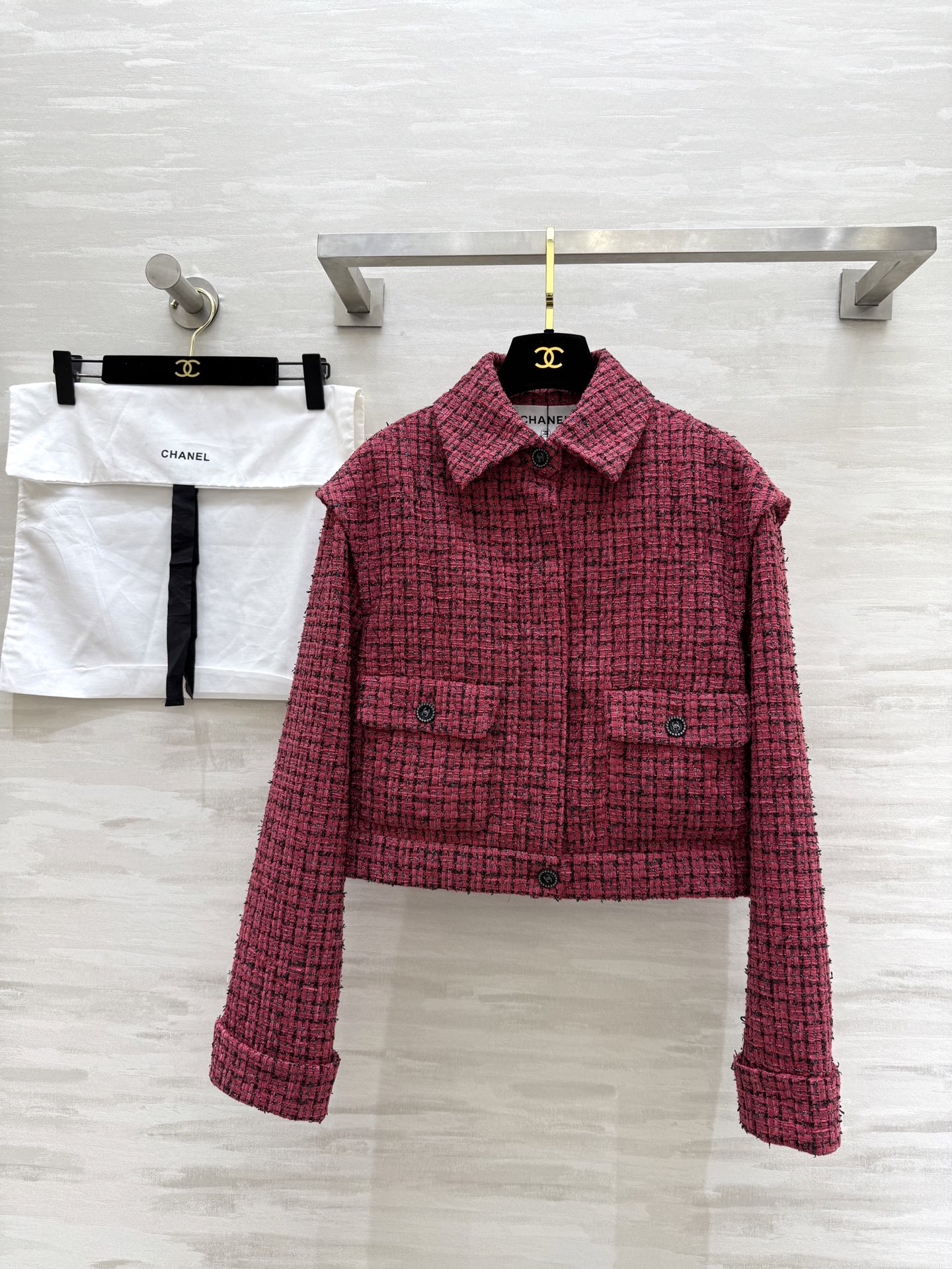 NO:307231,#CHANEC fruit wine tone woven tweed jacket with silk pattern lining original purchase and customized high quality spot first-time size36/38/40 (36 size shoulder width 41, bust 94, length 46), chanel, jackets & coats, real silk, alexander wang19860909#CHANEC果酒色调编织花呢外套 内里真丝花纹里衬 原版购入开发定制 高品质 现货首发size36/38/40（36码肩宽41,胸围94,衣长46）,,chanel,jackets & coats,real silk,alexander wang,Women's clothing
