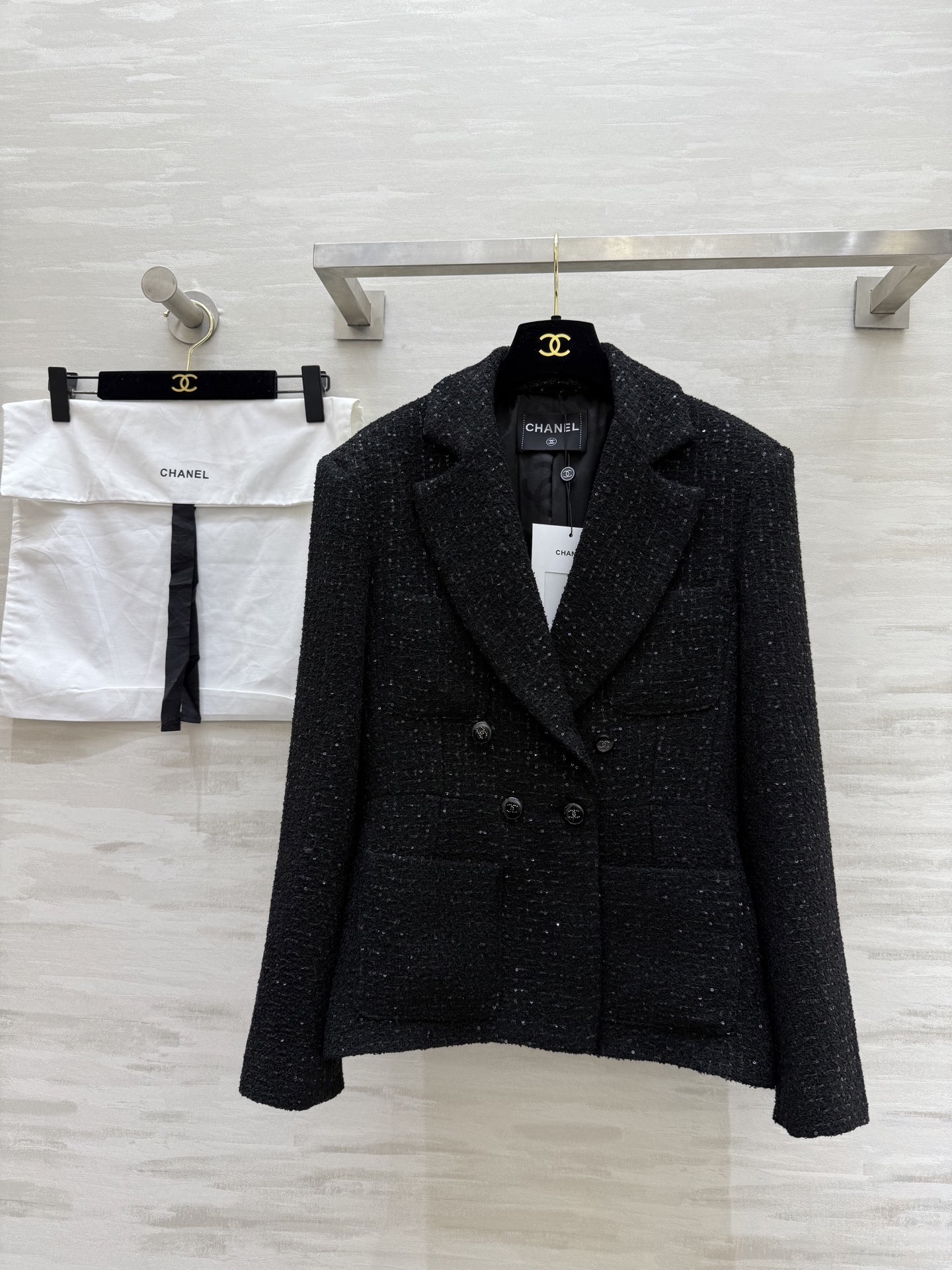 NO:320520,#Chane Spring and Summer New Sequin knitted waist jacket High quality customization Spot first-time size36/38/40 (38 size shoulder width 39, bust 88, waist 72, length 68), Chanel, jackets & coats, alexander wang19860909#Chane春夏新款 亮片编织收腰外套 高品质定制 现货首发size36/38/40（38码肩宽39,胸围88,腰围72,衣长68）,,chanel,jackets & coats,alexander wang,Women's clothing