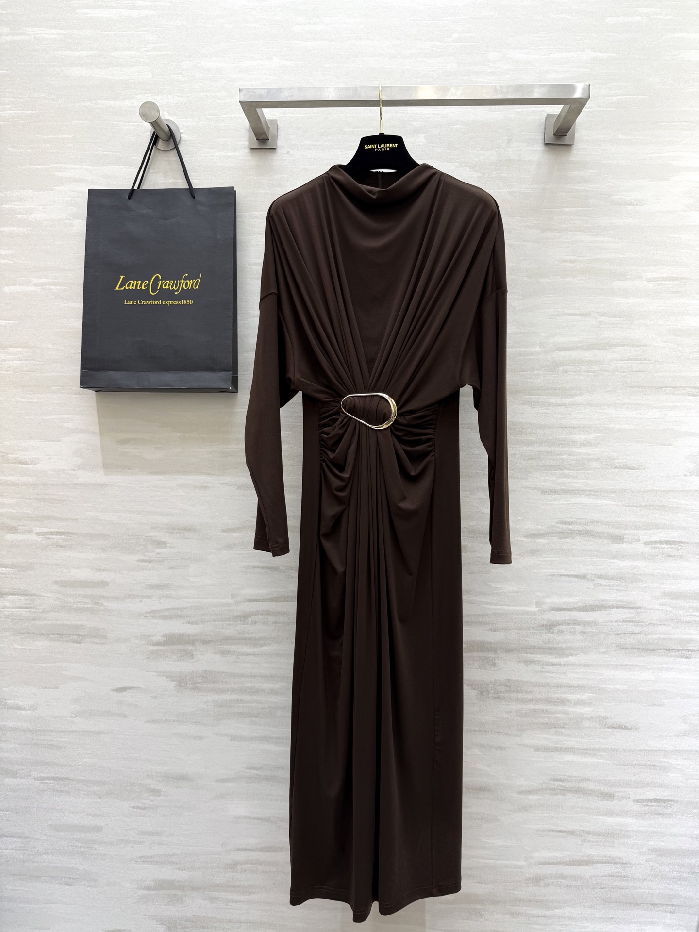 NO:323000,#Bv spring and summer new style gold button pleated long-sleeved dress high quality spot first-time sizeS/M/L, bottega veneta, skirts, alexander wang19860909#Bv春夏新款 金扣褶皱长袖连衣裙 高品质 现货首发sizeS/M/L,,bottega veneta,skirts,alexander wang,Women's clothing