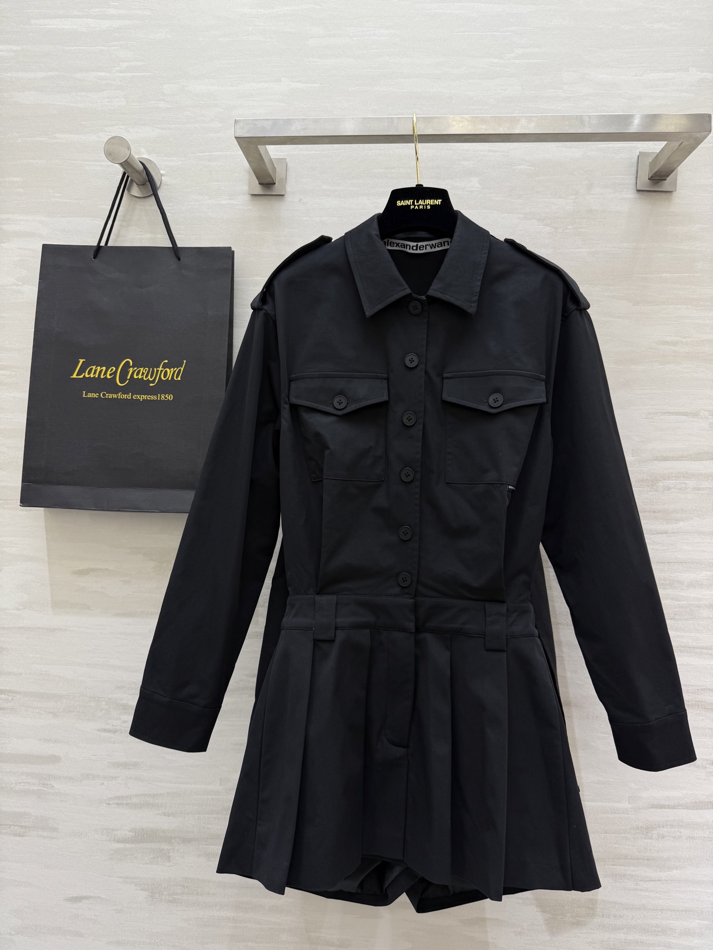 #alexanderwan♡²⁵工装风衬衫式连体裤 高品质定制 现货首发size：S/M/L（s码肩宽：
