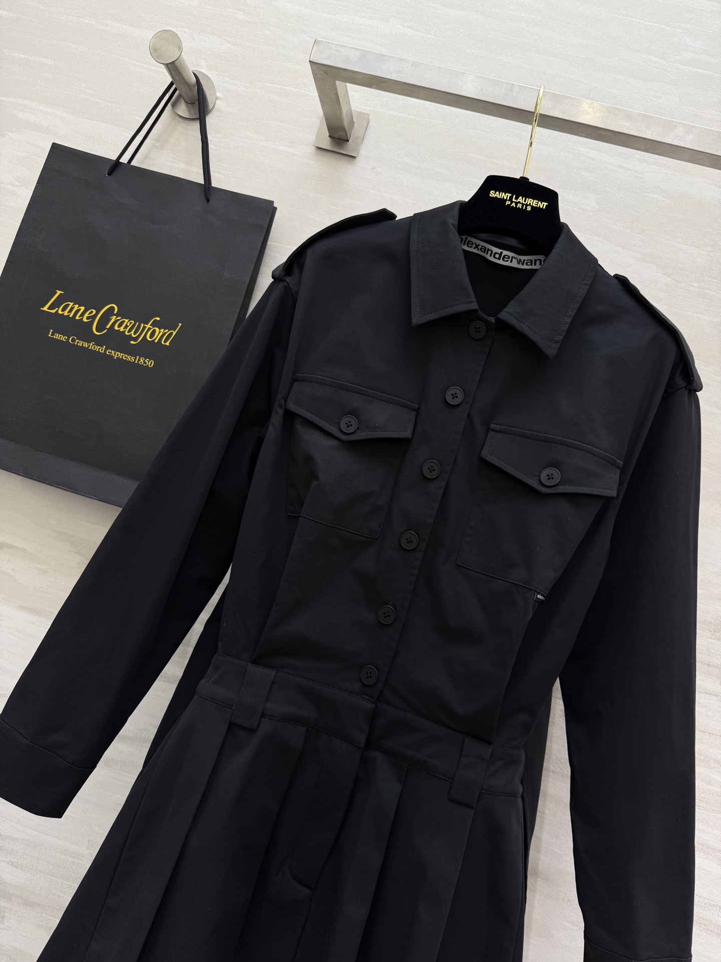 #alexanderwan♡²⁵工装风衬衫式连体裤 高品质定制 现货首发size：S/M/L（s码肩宽：