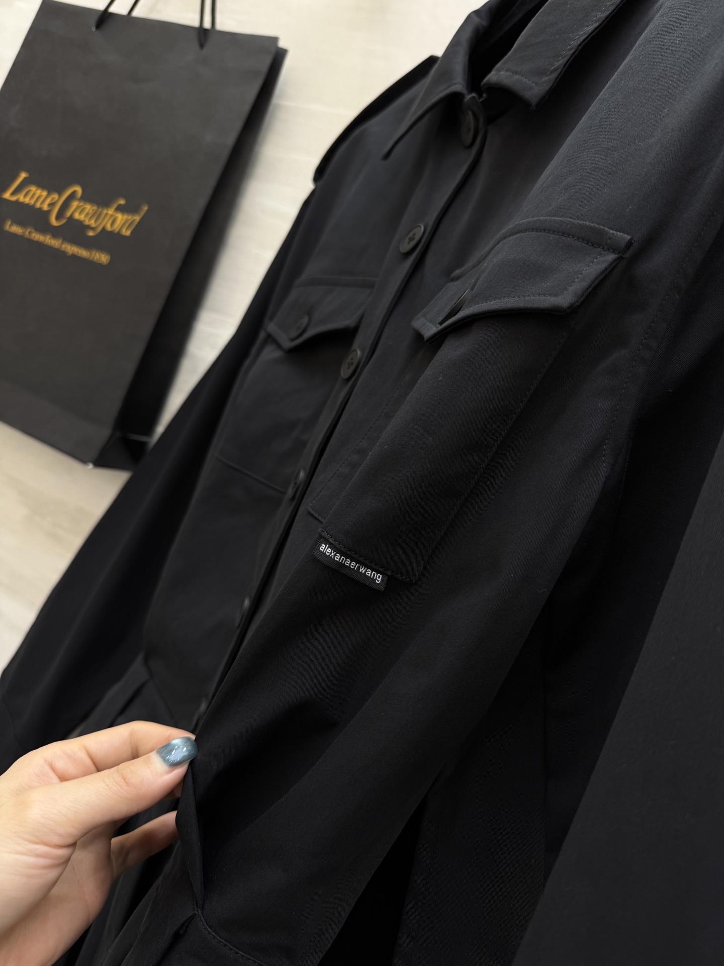 #alexanderwan♡²⁵工装风衬衫式连体裤 高品质定制 现货首发size：S/M/L（s码肩宽：