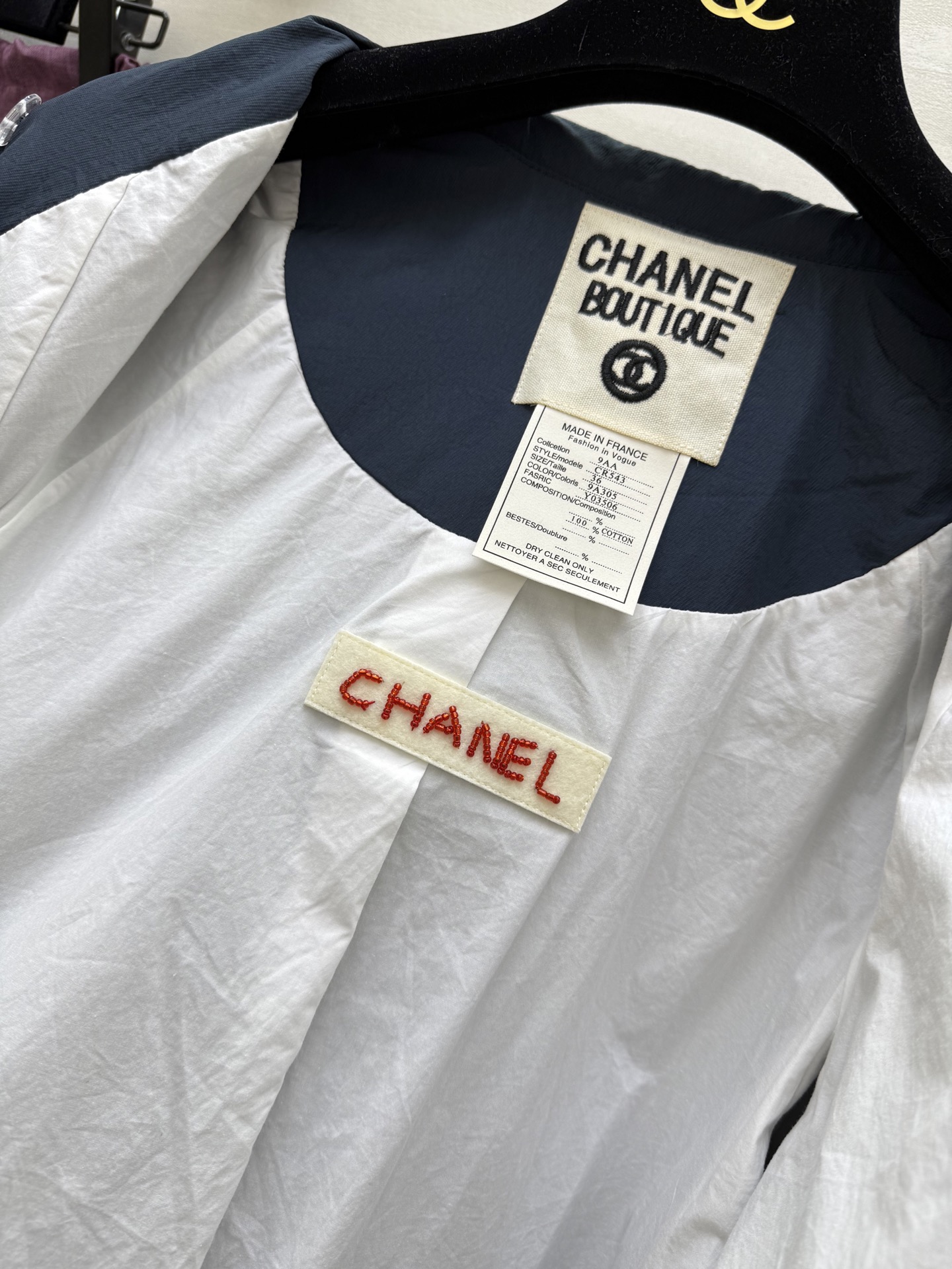 #CHANE♡²⁵中古vintage秀款 独家首发 风衣外套 重工艺纯手工钉珠内标 高品质定制 配送定制