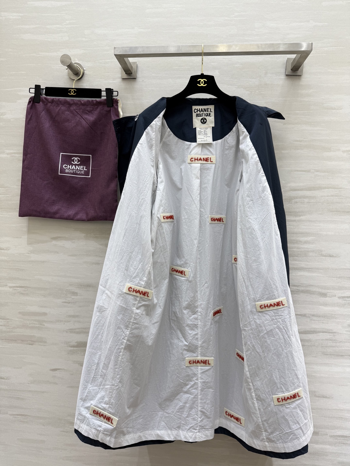 #CHANE♡²⁵中古vintage秀款 独家首发 风衣外套 重工艺纯手工钉珠内标 高品质定制 配送定制