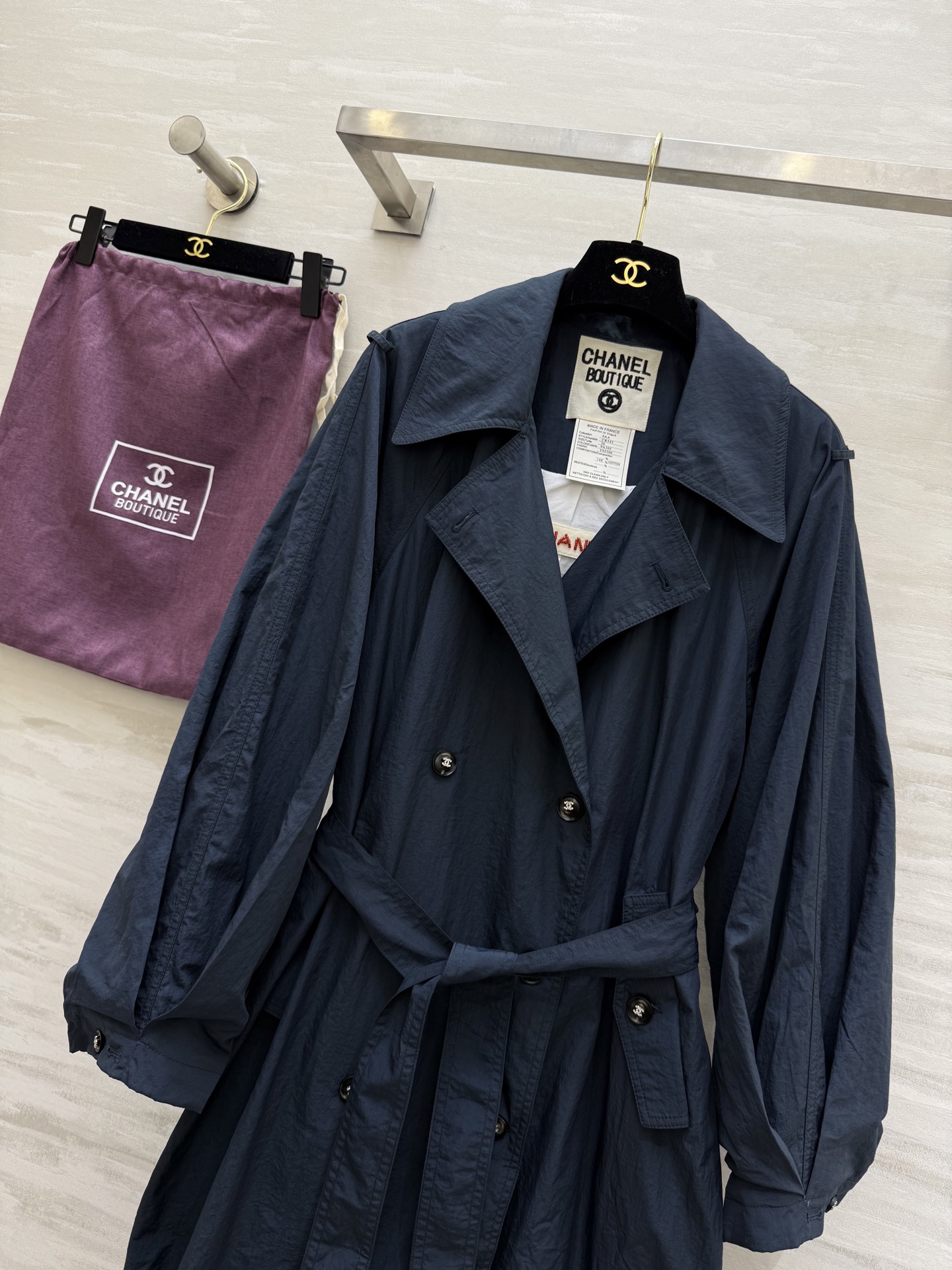 #CHANE♡²⁵中古vintage秀款 独家首发 风衣外套 重工艺纯手工钉珠内标 高品质定制 配送定制