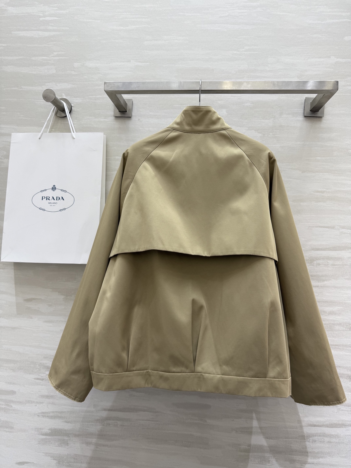 #Prad♡²⁵棒球服式拉链夹克外套 立领休闲廓形 高品质定制 现货首发size：S/M/L（s码胸围：