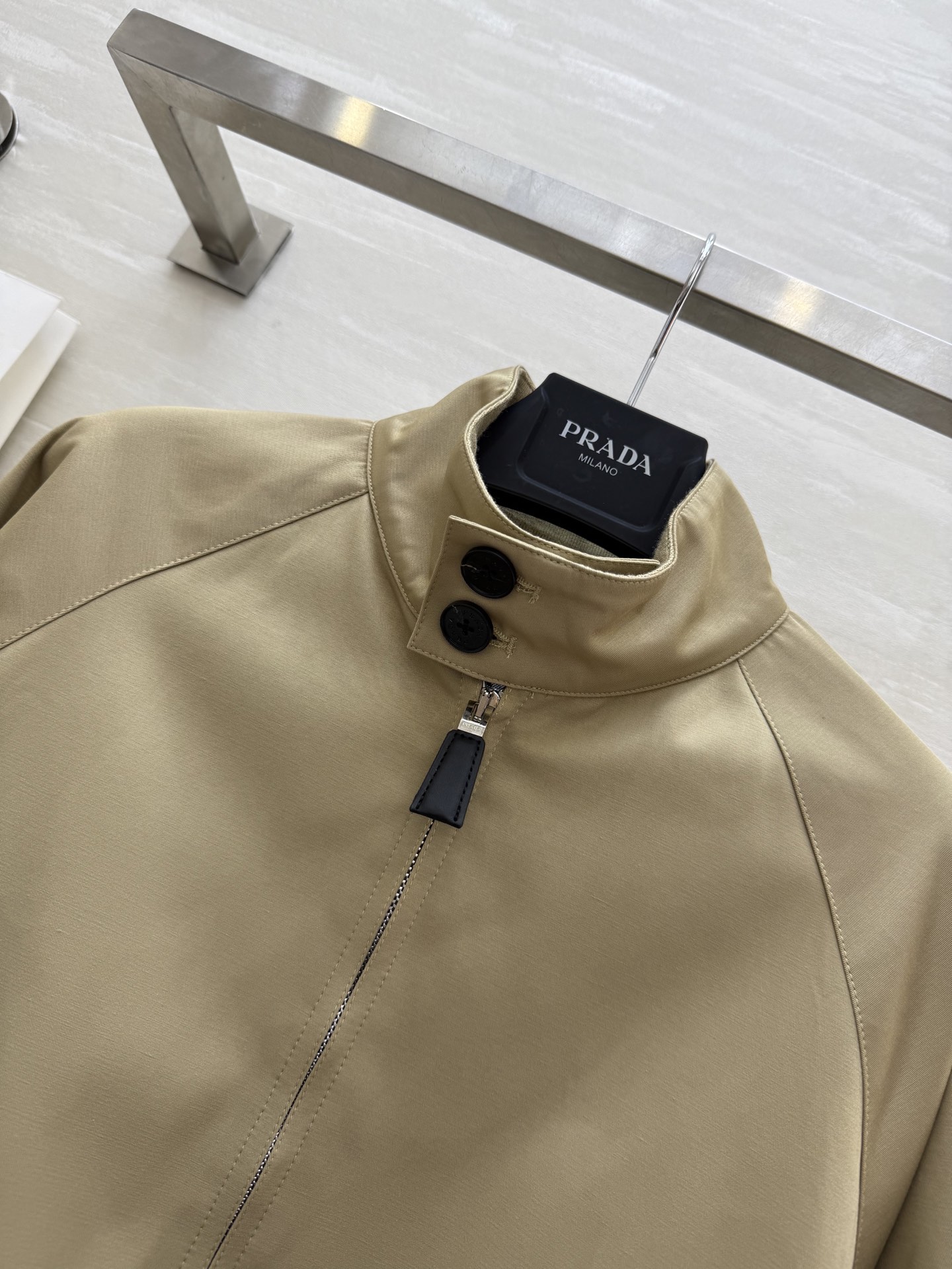 #Prad♡²⁵棒球服式拉链夹克外套 立领休闲廓形 高品质定制 现货首发size：S/M/L（s码胸围：