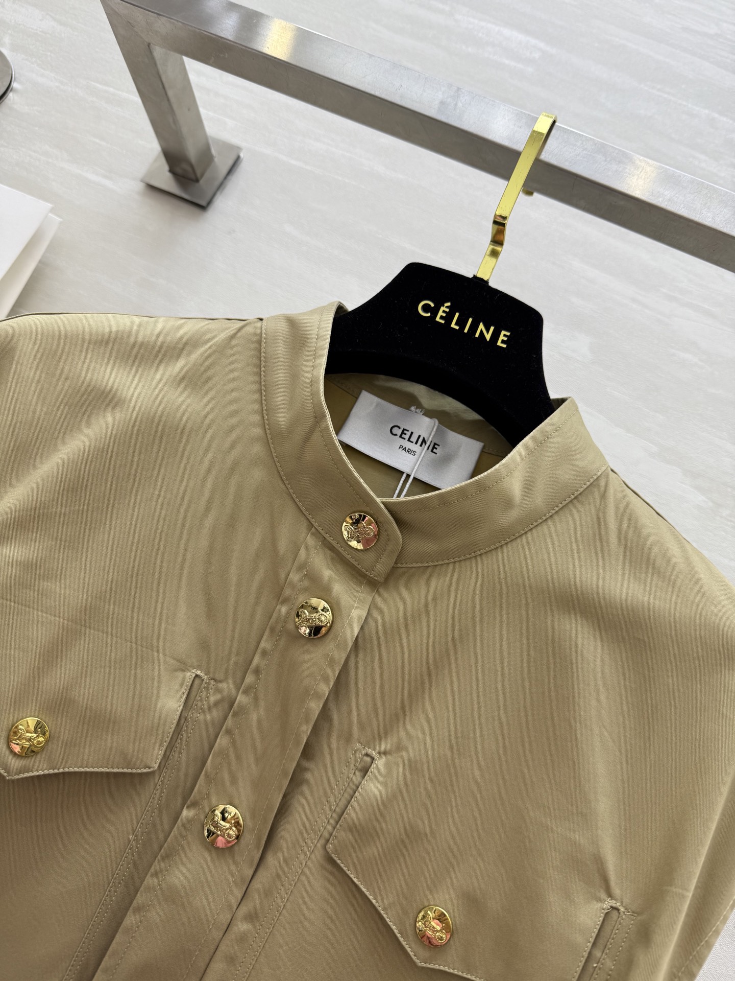 #Celin♡²⁵春夏新款工装风连衣裙 开模定制金属纽扣 立体剪裁版型时髦显瘦 高品质定制 现货首发si