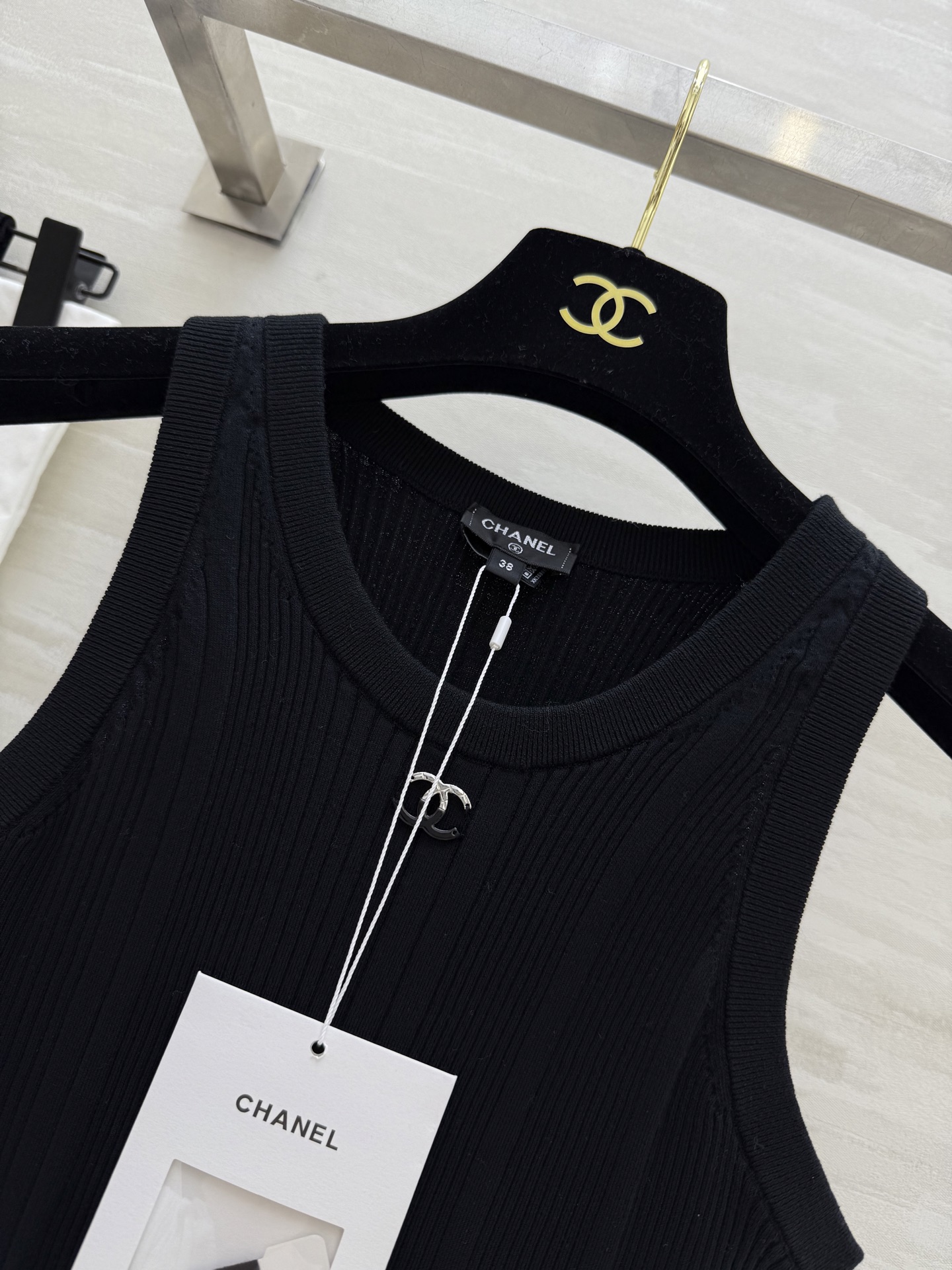 #Chane♡²⁵新款华夫格背心 原版开发 高品质定制 现货首发size：36/38/40（）