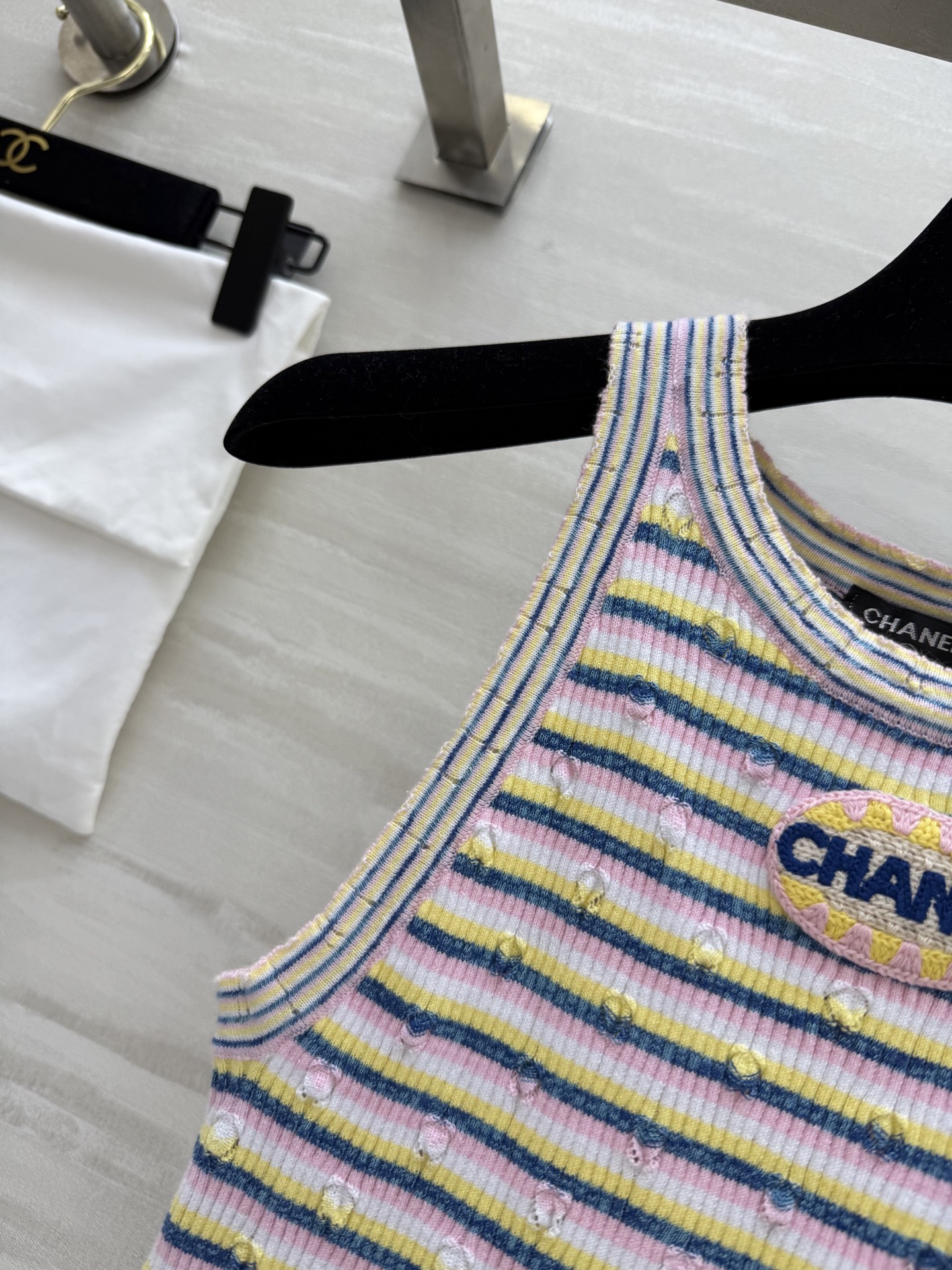 🧨ˎˊ˗ 𑊄𑣠𑊄ᰁ ✨Chanel²⁵P｜美到发晕的条纹背心 高品质定制 现货首发size：36/38/