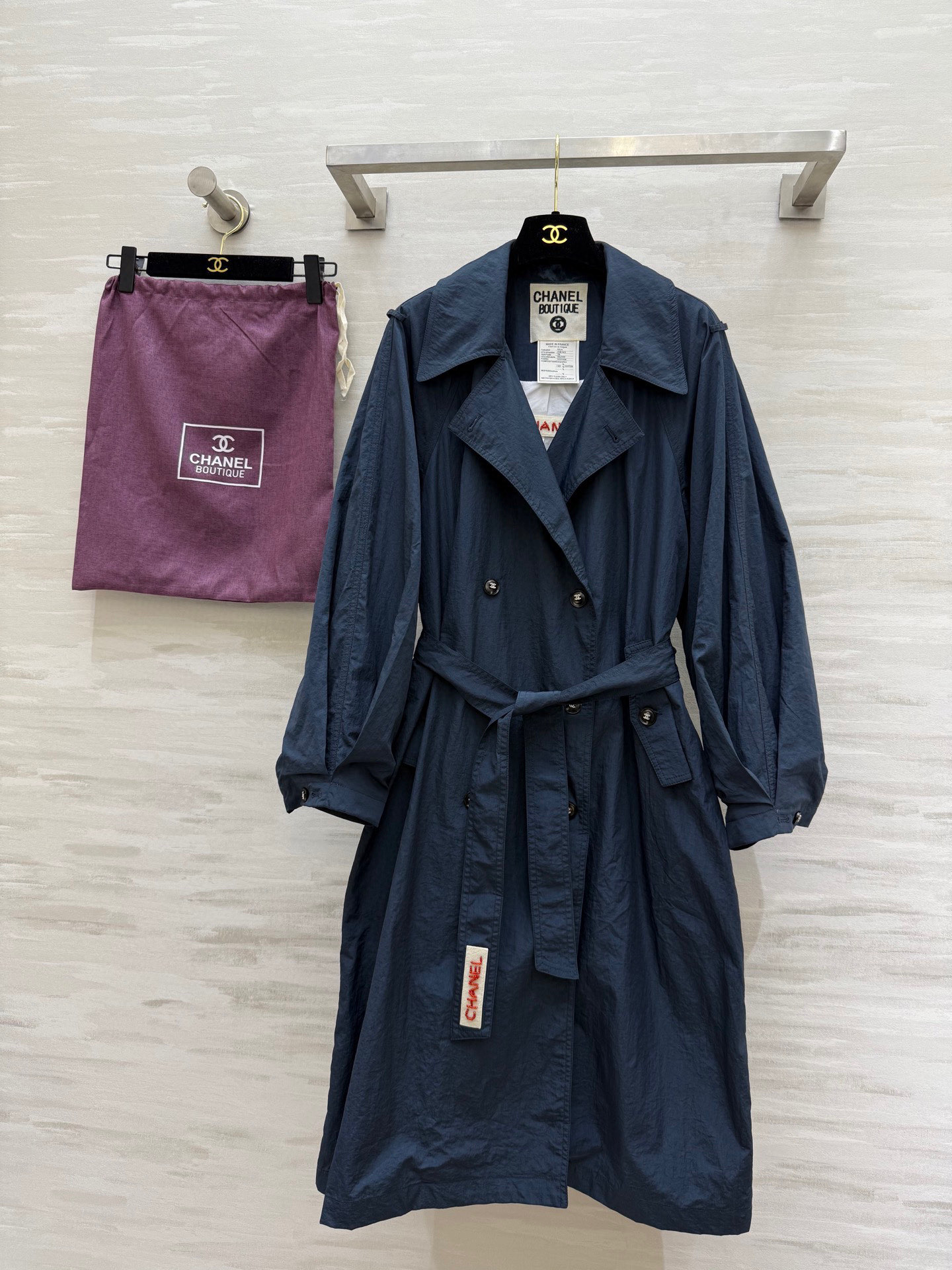 #CHANE♡²⁵中古vintage秀款 独家首发 风衣外套 重工艺纯手工钉珠内标 高品质定制 配送定制