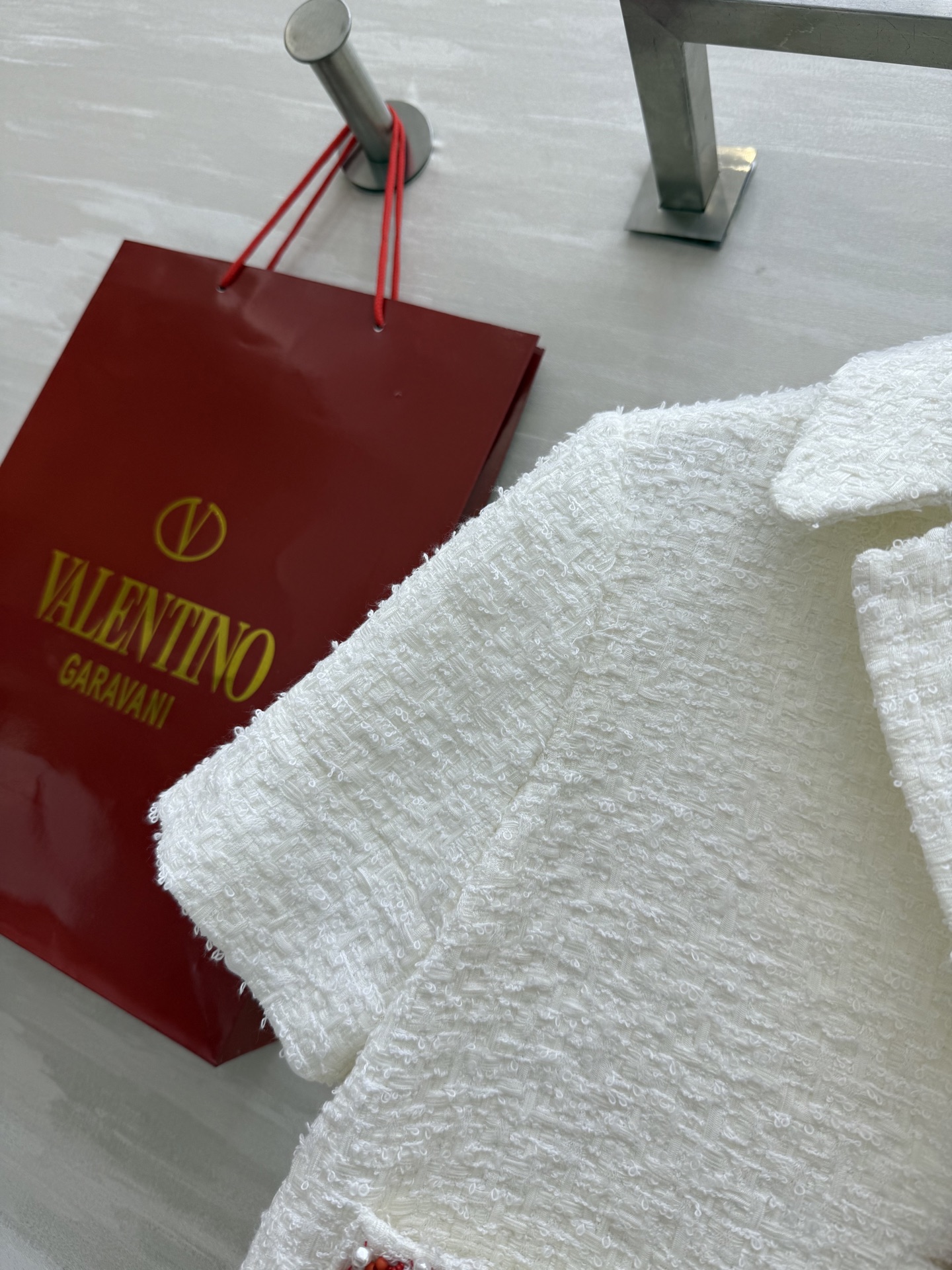 #Valentin♡²⁵高定系列 重工口袋刺绣钉珠短袖外套 高品质定制 现货首发size：S/M/L（s