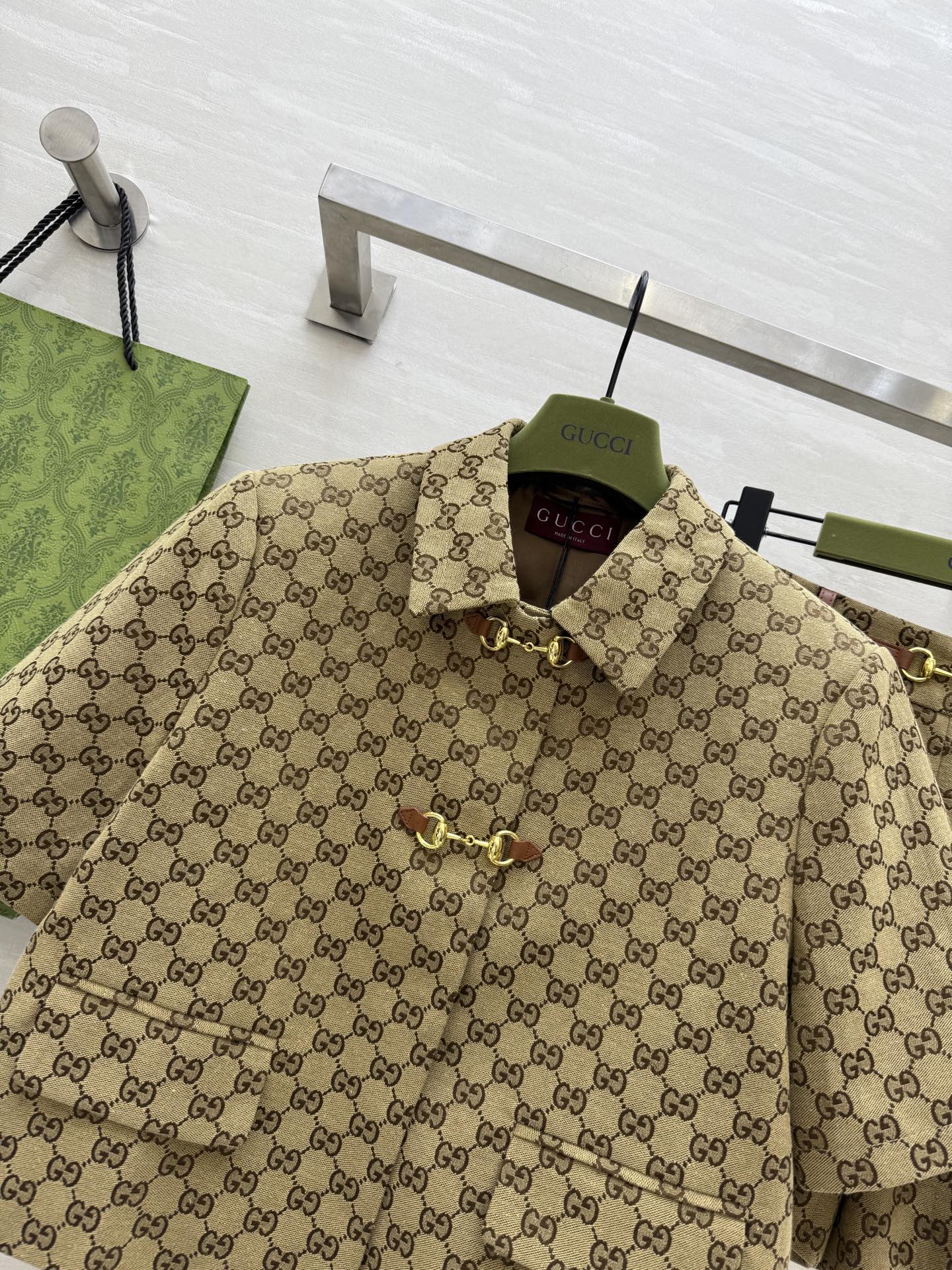 #GUCC♡²⁵GG提花系列 立体剪裁版型非常显瘦 高品质定制 现货首发size：S/M/L（外套M码肩