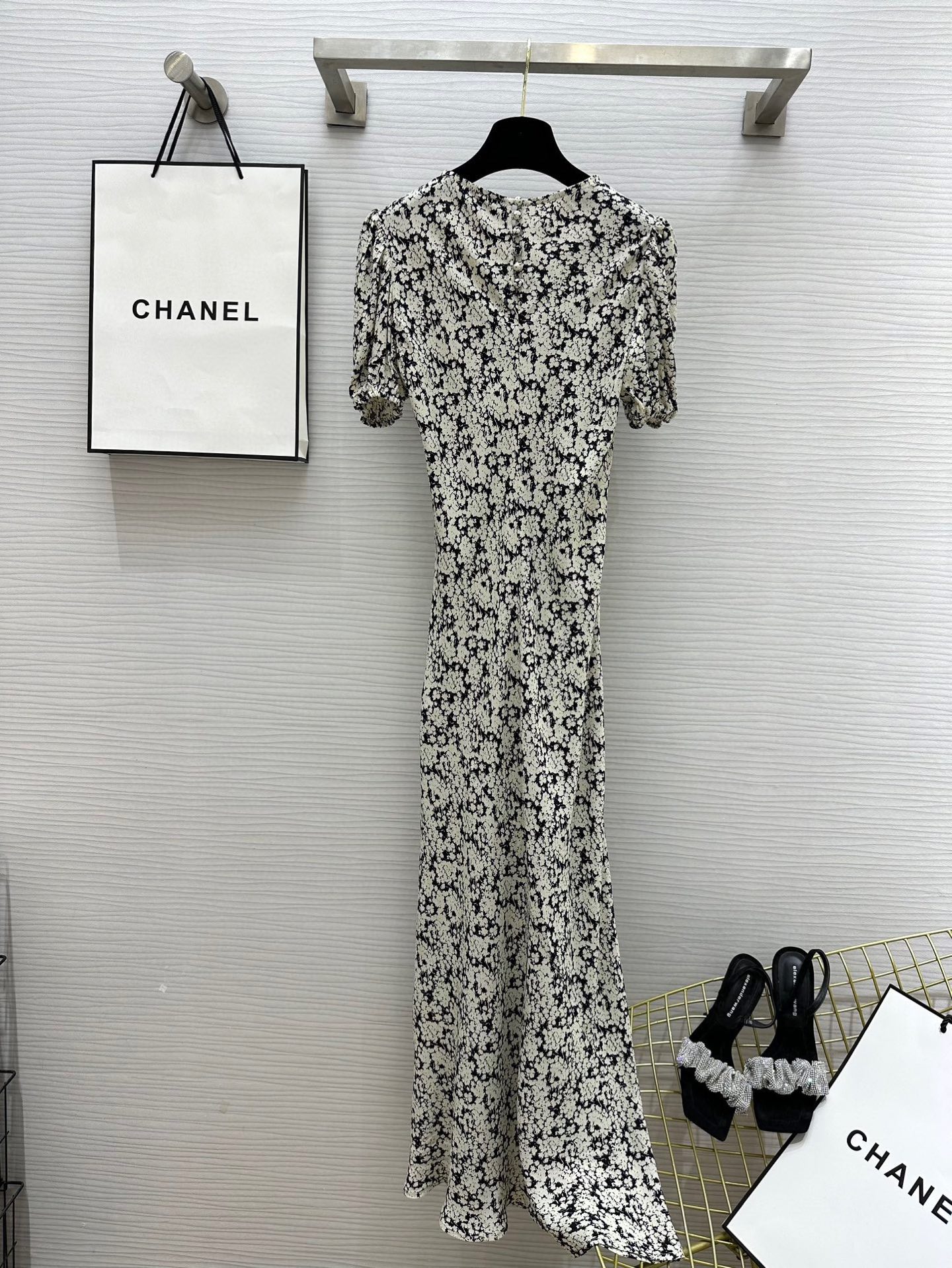 Elegant Floral Print Bubble Sleeve Midi Dress for Women, Chic & Comfortable 8 i1746972450931 2124 0 6
