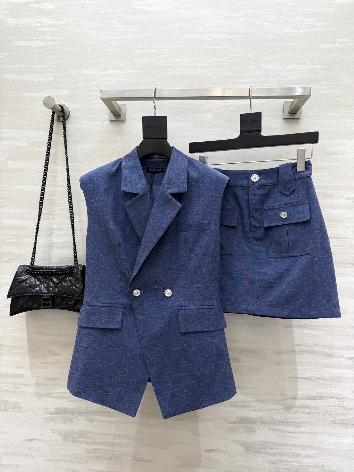 NO:419736,#BALMAI Old Qian Style Linen Cotton Vest Set Super fashionable and stylish High-quality customization Spot sizeS/M/L/XL (Size s-size bust 90, front 76, back 68, waist 68, hip 90, skirt 41), ,balmain, skirt 90, skirt 41), ,balmain, skirt 9019860909#BALMAI老钱风亚麻棉马甲套装 超级时髦有范 高品质定制 现货首发sizeS/M/L/XL（s码胸围90,前衣长76,后衣长68,腰围68,臀围90,裙长41）,,balmain,skirts,alexander wang,Women's clothing