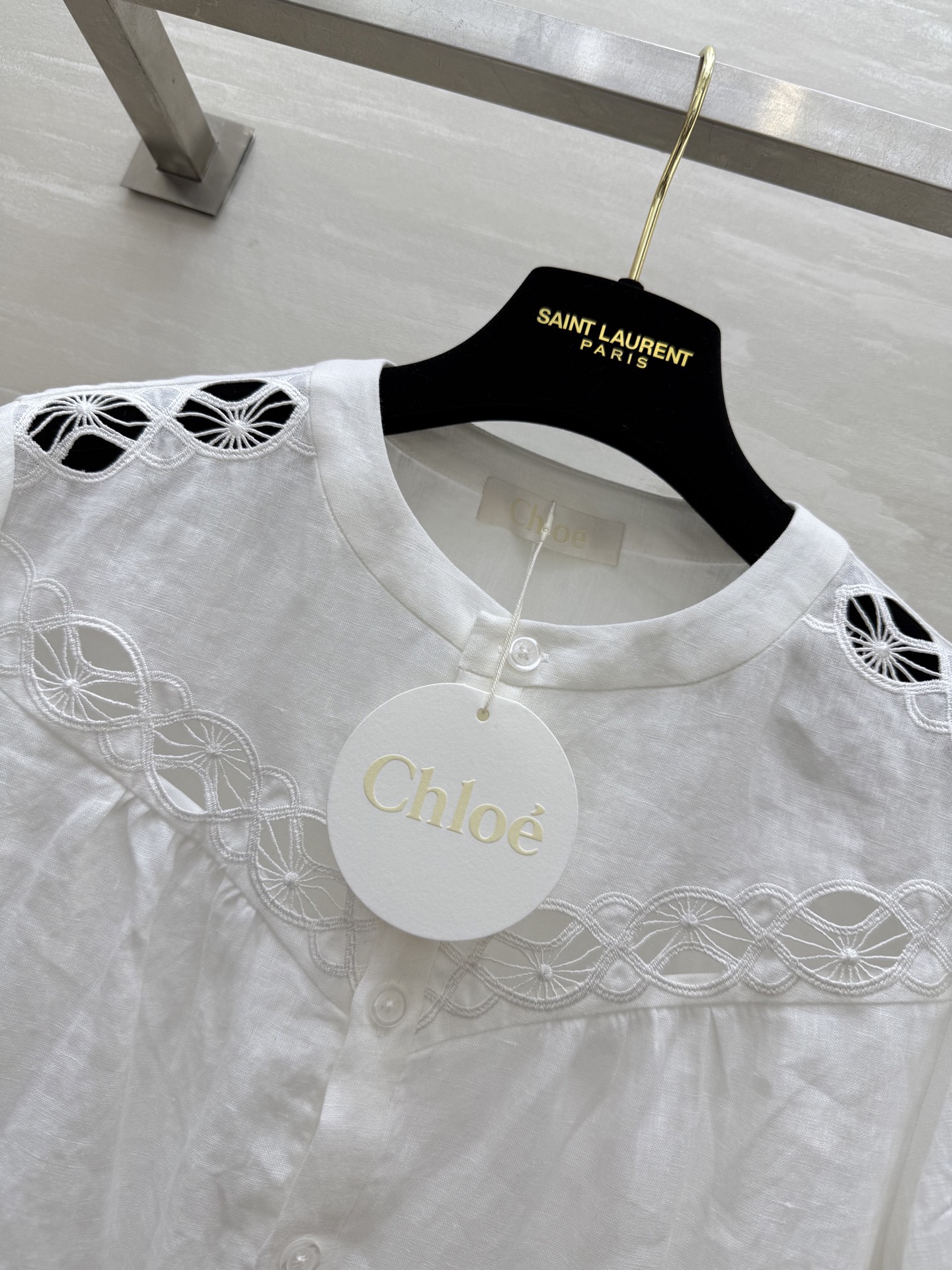 #Chlo♡²⁵新款 度假风七分袖棉麻上衣 重磅定位刺绣工艺 满满的精致感 度假穿超级出片 棉麻面料透气