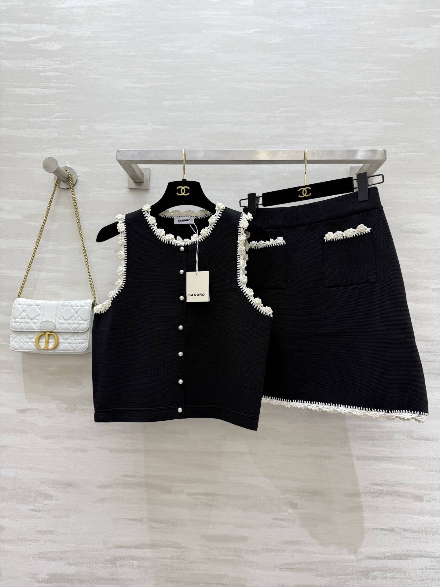 #Sandro 法式轻熟风无袖针织套装 高品质定制 现货首发size：S/M/L（）