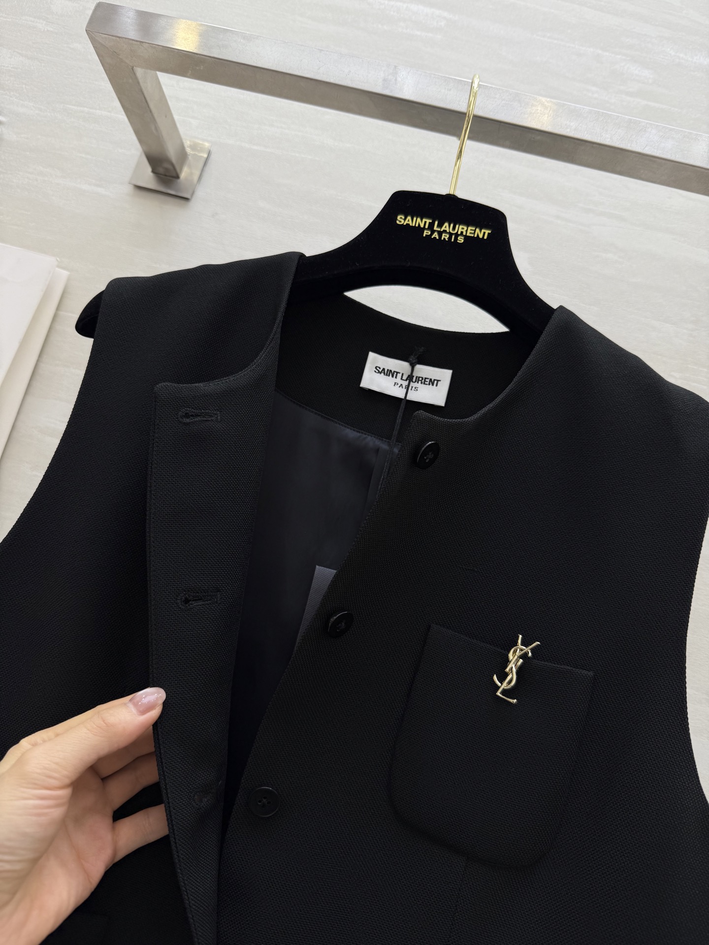 #ysl²⁵新款马甲外套 精致高级 高品质定制 现货首发size：S/M/L/XL（M码胸围：96，衣长