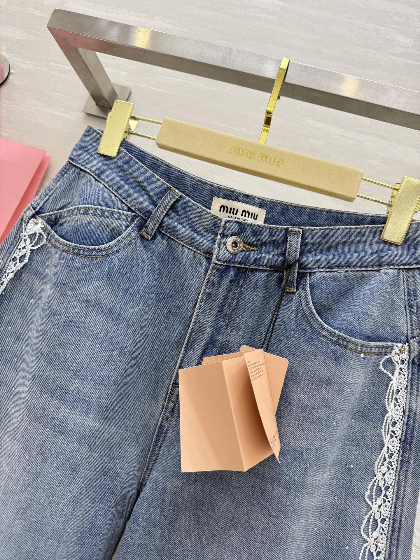 Miu Miu High-Waisted Straight-Leg Jeans with Embroidered & Rhinestone Details 4 i1751039098398 4448 0 2
