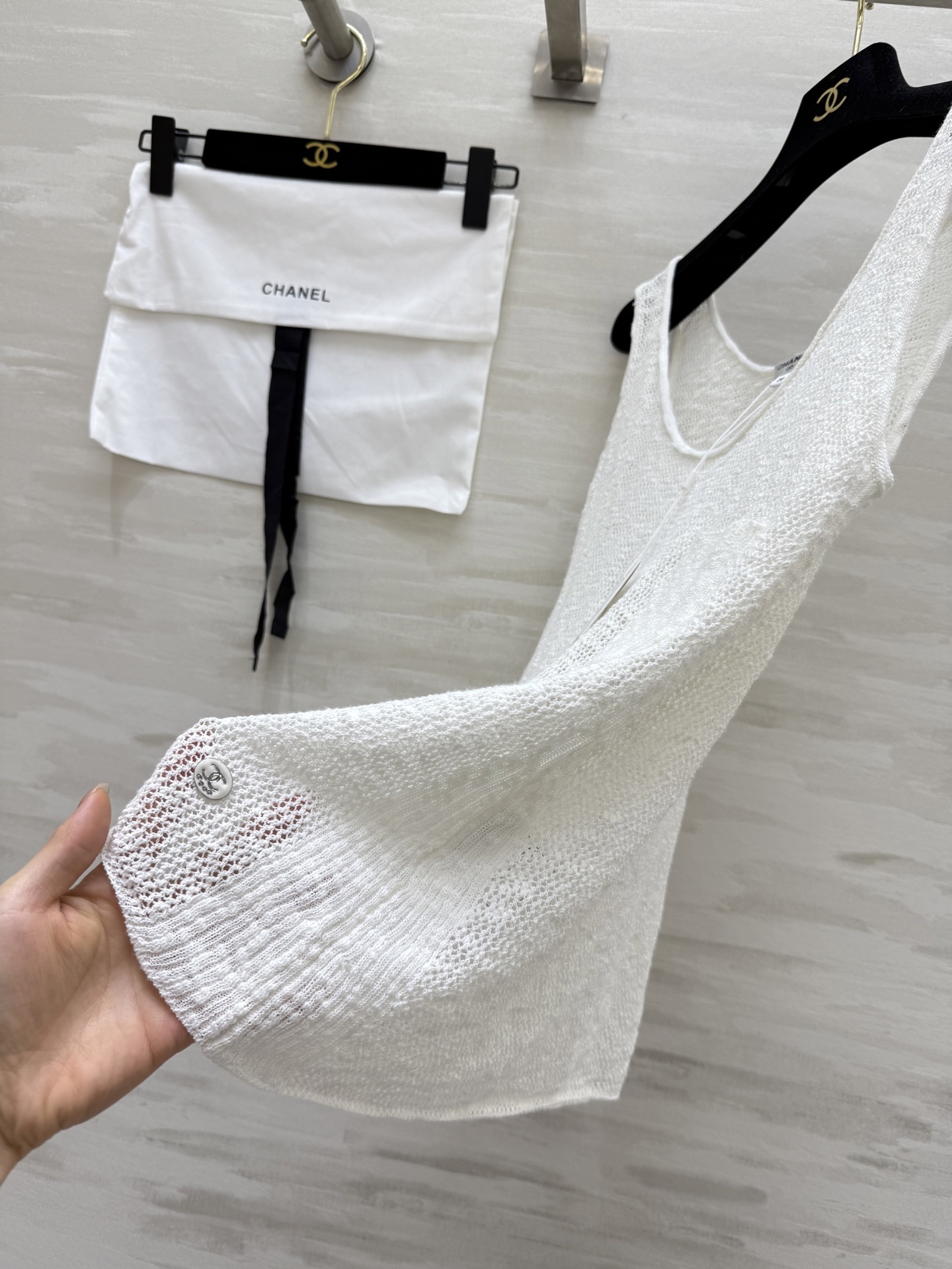 #Chane♡²⁵cocobeach背心吊带 超美!原版开发 定制纱线🧶上身轻薄 宛如蝉翼 高品质定制