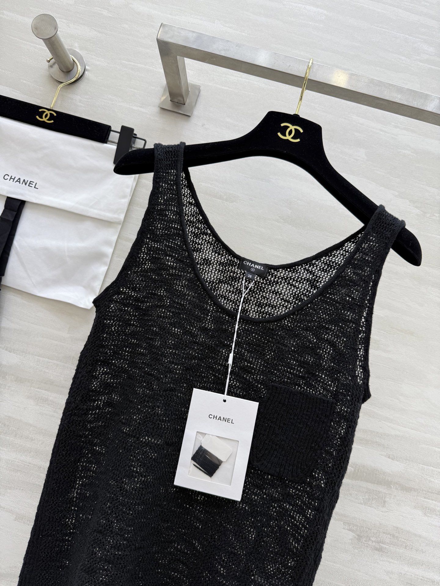 #Chane♡²⁵cocobeach背心吊带 超美!原版开发 定制纱线🧶上身轻薄 宛如蝉翼 高品质定制