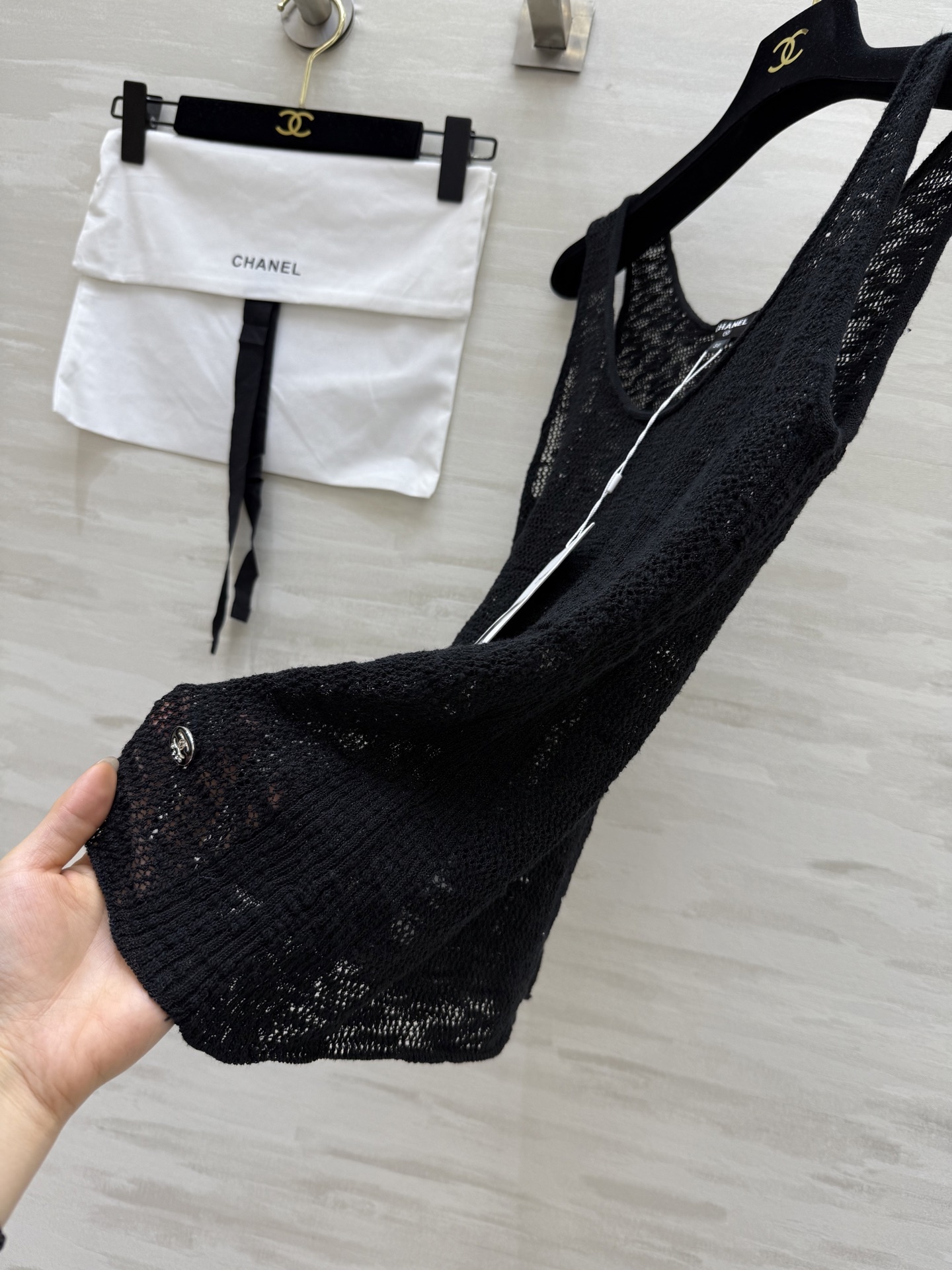 #Chane♡²⁵cocobeach背心吊带 超美!原版开发 定制纱线🧶上身轻薄 宛如蝉翼 高品质定制