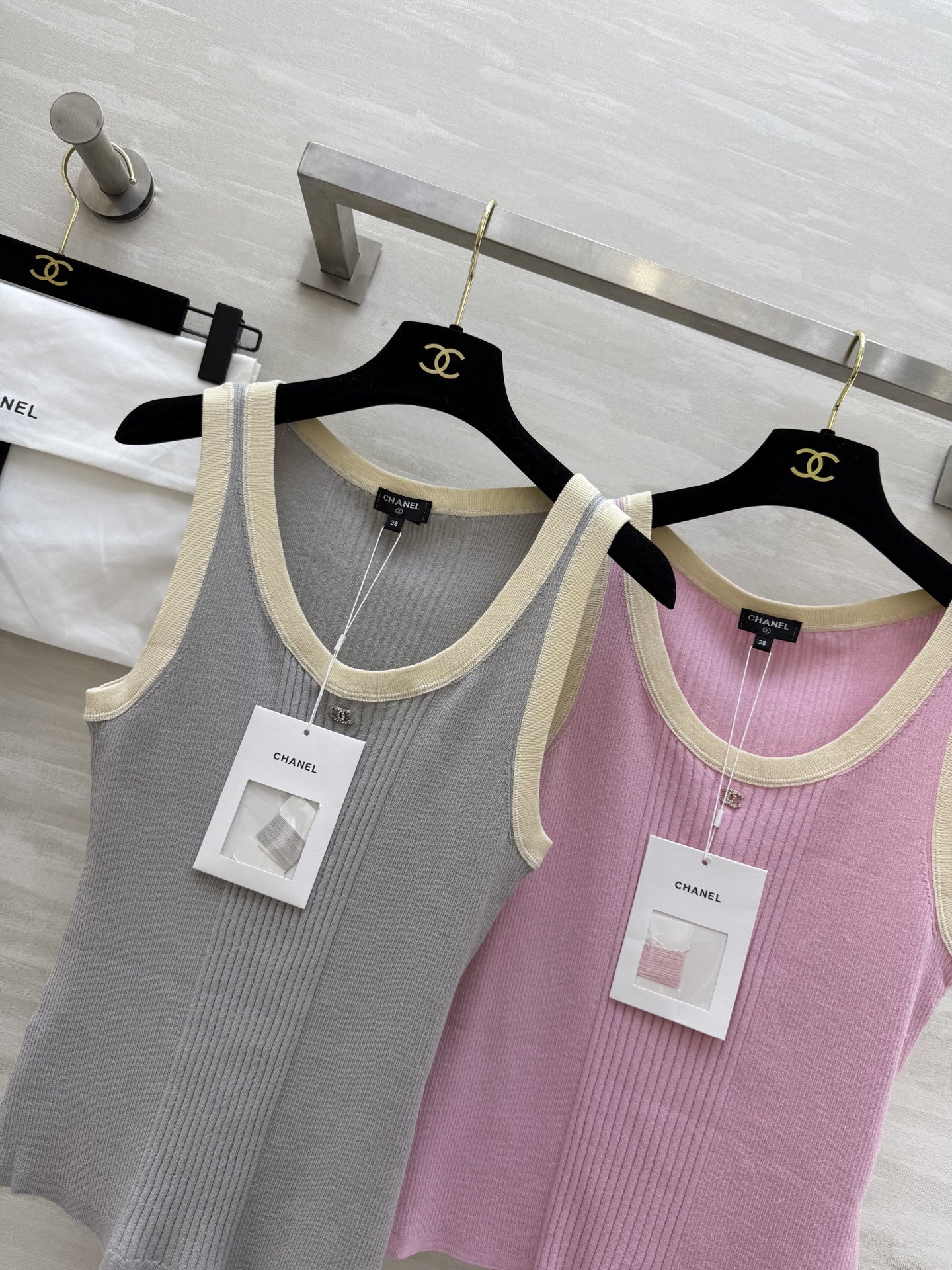 #Chane♡²⁵M coco beach针织系列  徽标坑条针织背心 高品质定制 现货首发size:3