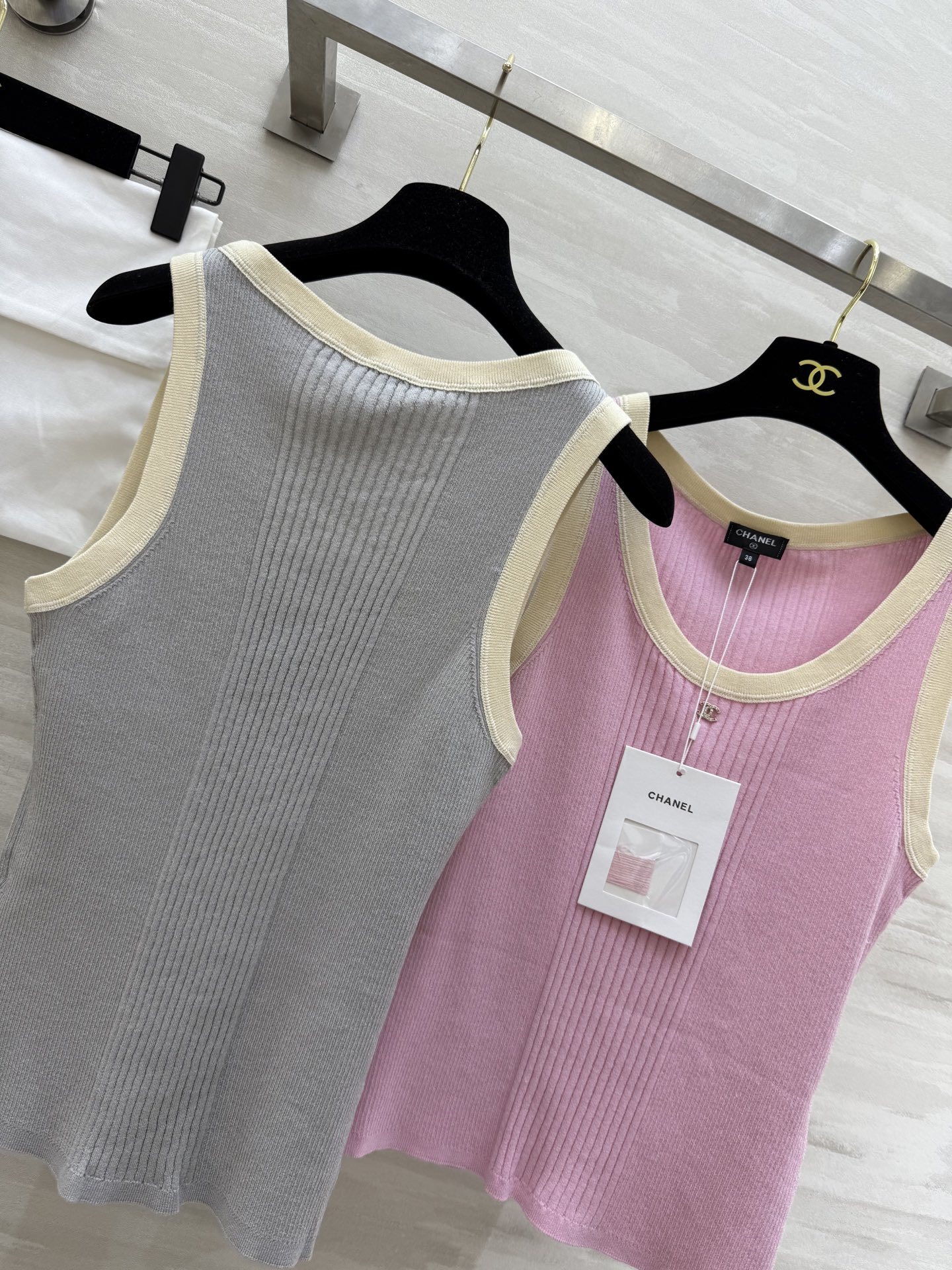#Chane♡²⁵M coco beach针织系列  徽标坑条针织背心 高品质定制 现货首发size:3