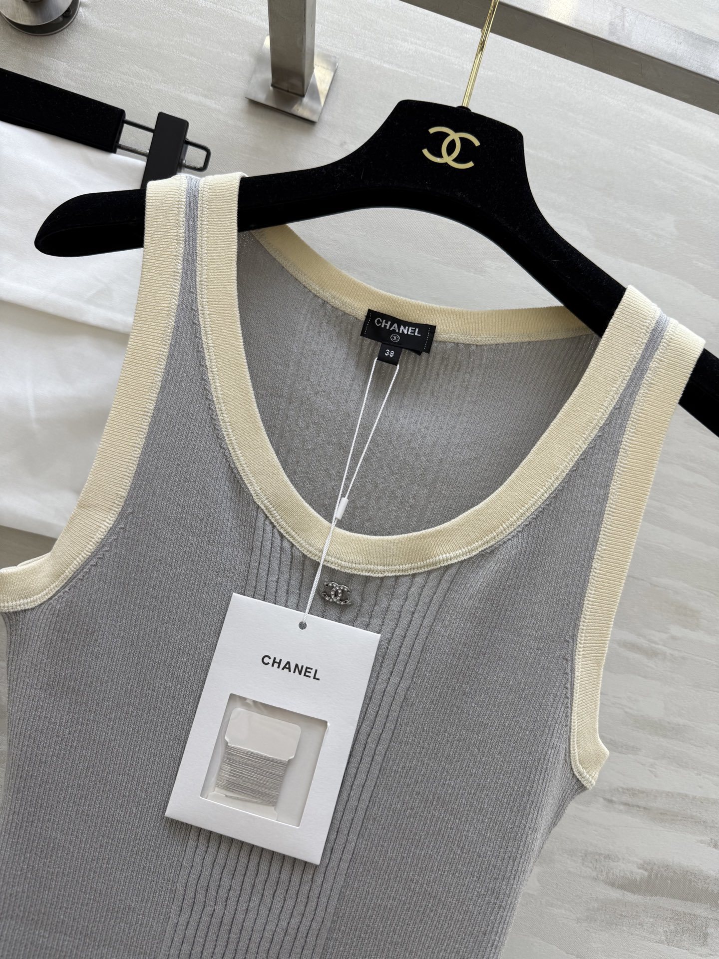 #Chane♡²⁵M coco beach针织系列  徽标坑条针织背心 高品质定制 现货首发size:3