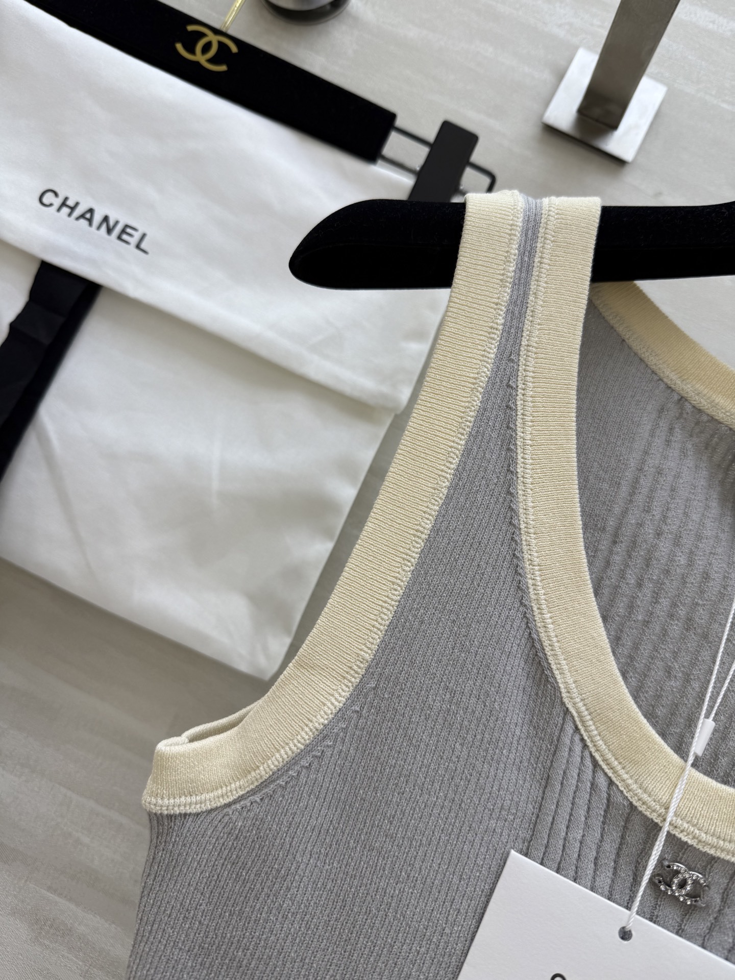 #Chane♡²⁵M coco beach针织系列  徽标坑条针织背心 高品质定制 现货首发size:3