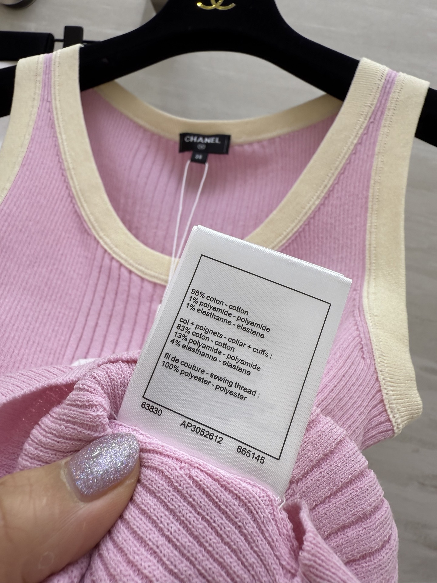 #Chane♡²⁵M coco beach针织系列  徽标坑条针织背心 高品质定制 现货首发size:3