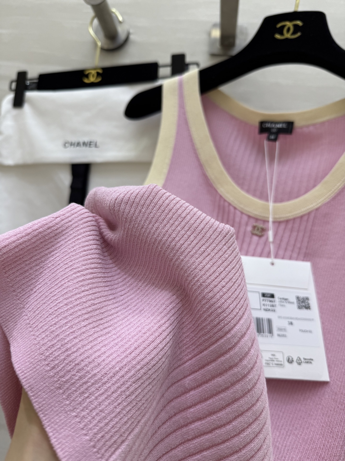 #Chane♡²⁵M coco beach针织系列  徽标坑条针织背心 高品质定制 现货首发size:3