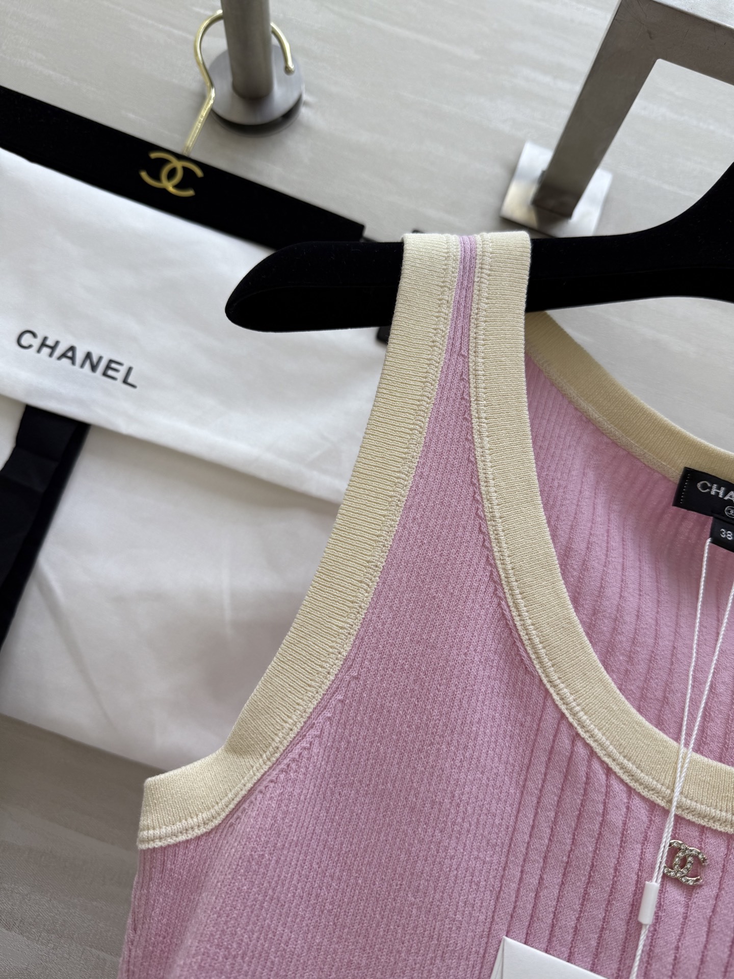 #Chane♡²⁵M coco beach针织系列  徽标坑条针织背心 高品质定制 现货首发size:3