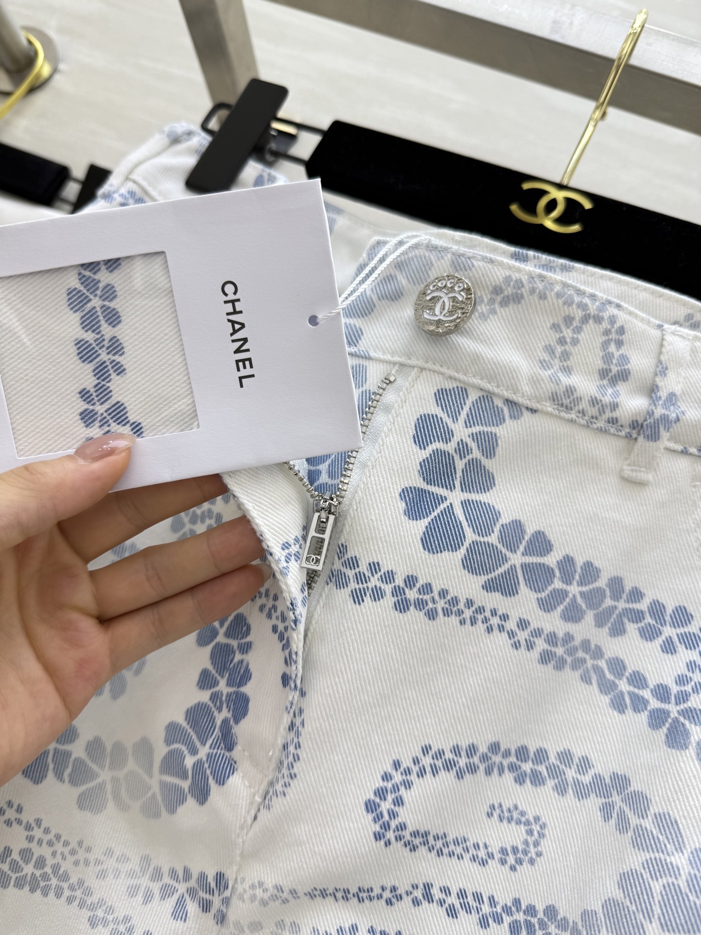 #Chane♡²⁵M沙滩系列 印花丹宁牛仔裤 高品质定制 现货首发size:36/38/40()