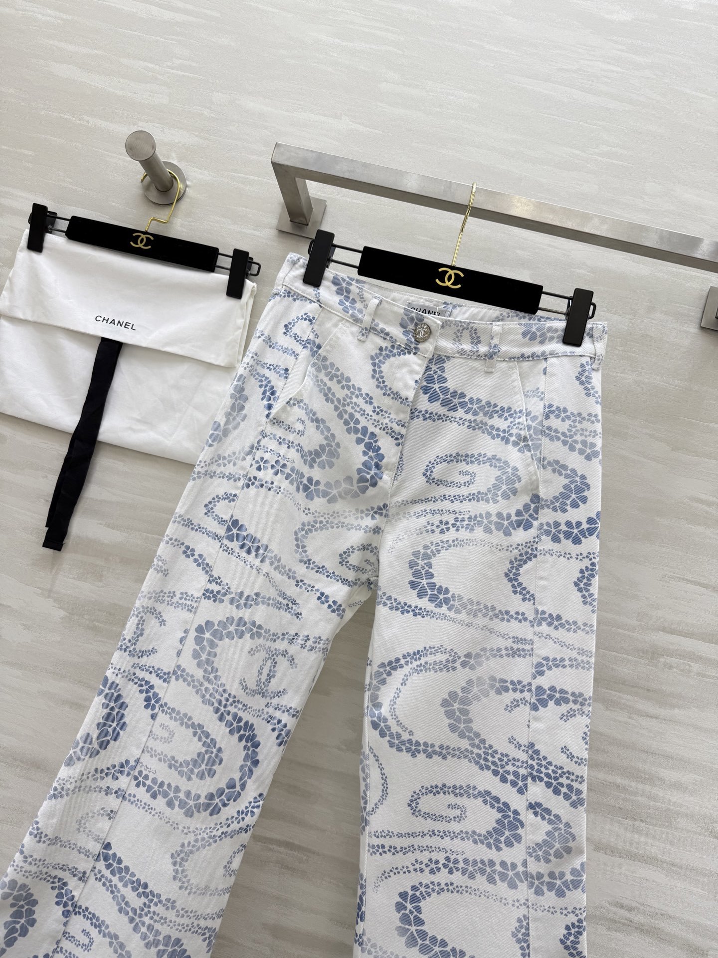 #Chane♡²⁵M沙滩系列 印花丹宁牛仔裤 高品质定制 现货首发size:36/38/40()