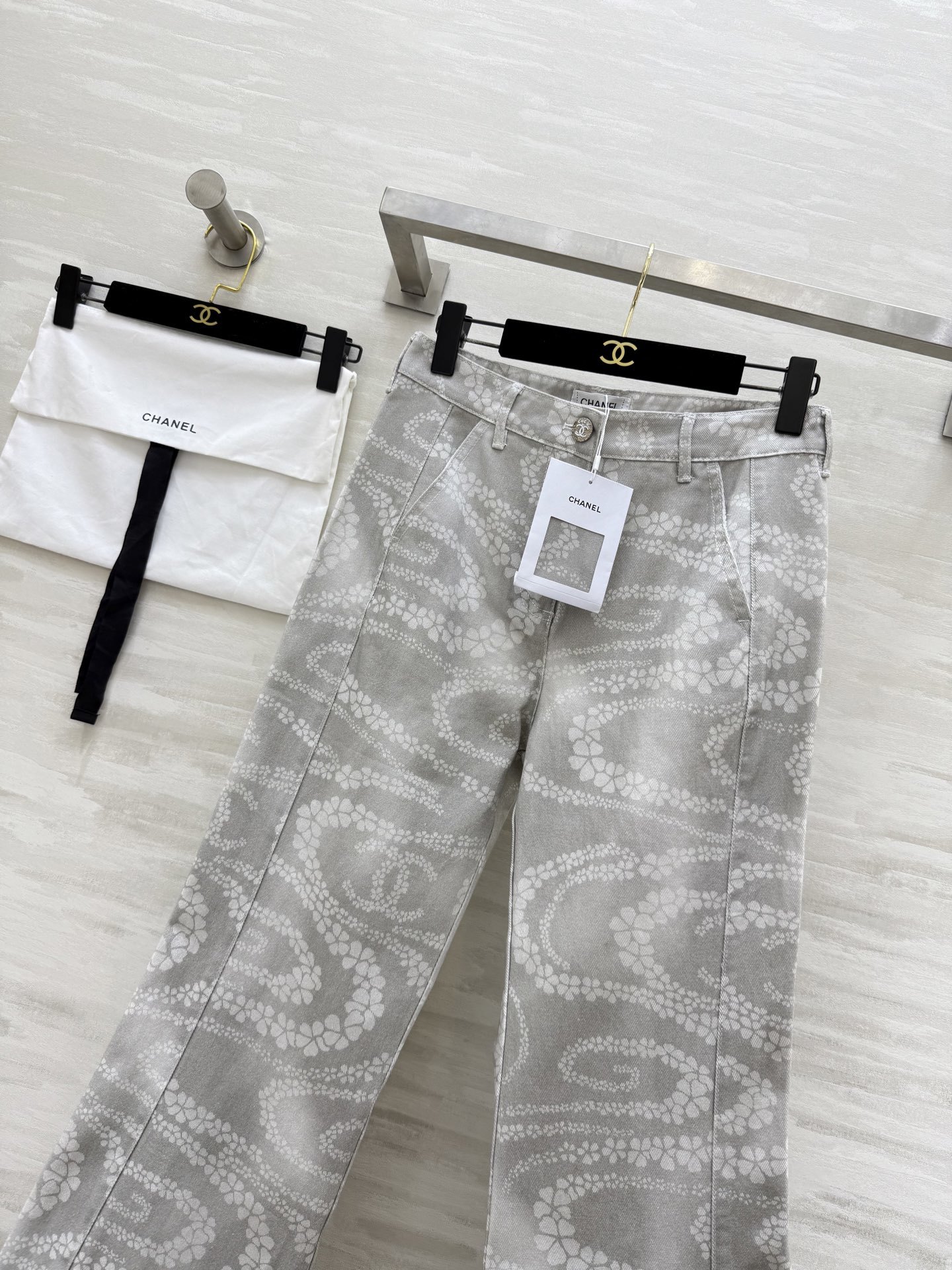 #Chane♡²⁵M沙滩系列 印花丹宁牛仔裤 高品质定制 现货首发size:36/38/40()