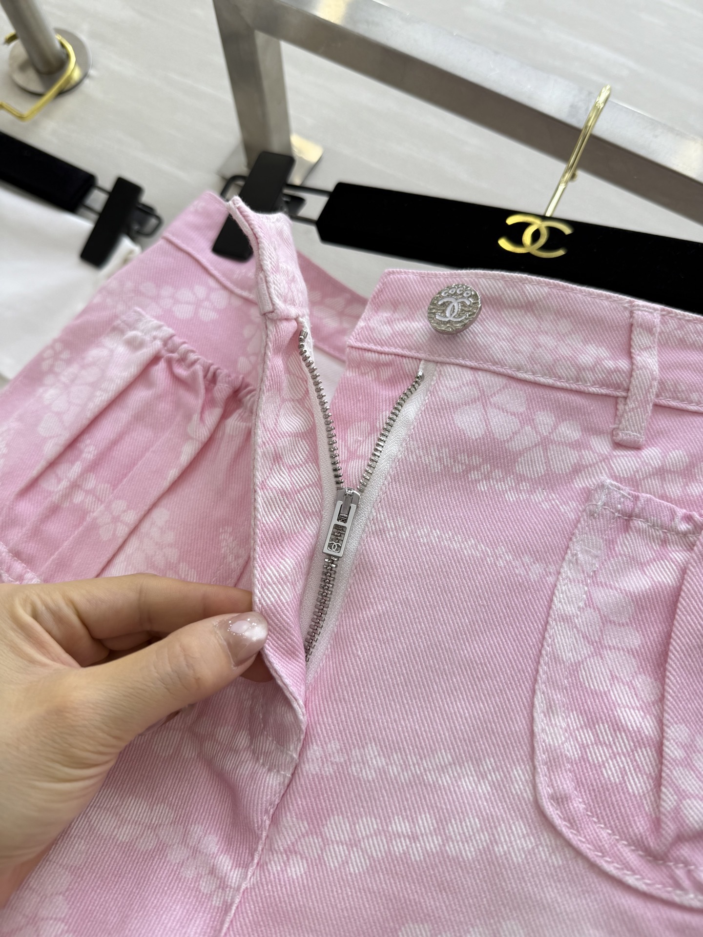 #Chane♡²⁵M沙滩系列 印花丹宁牛仔短裤 高品质定制 现货首发size:36/38/40()