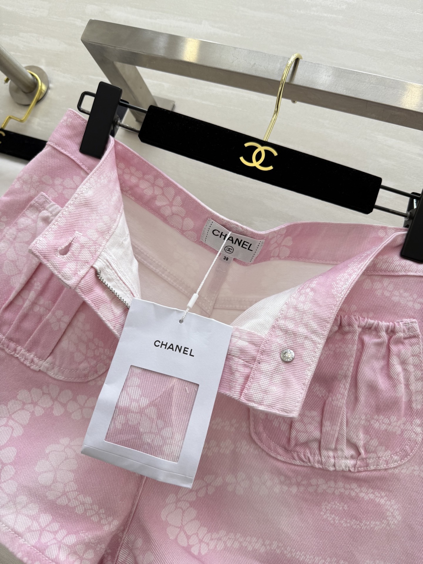 #Chane♡²⁵M沙滩系列 印花丹宁牛仔短裤 高品质定制 现货首发size:36/38/40()