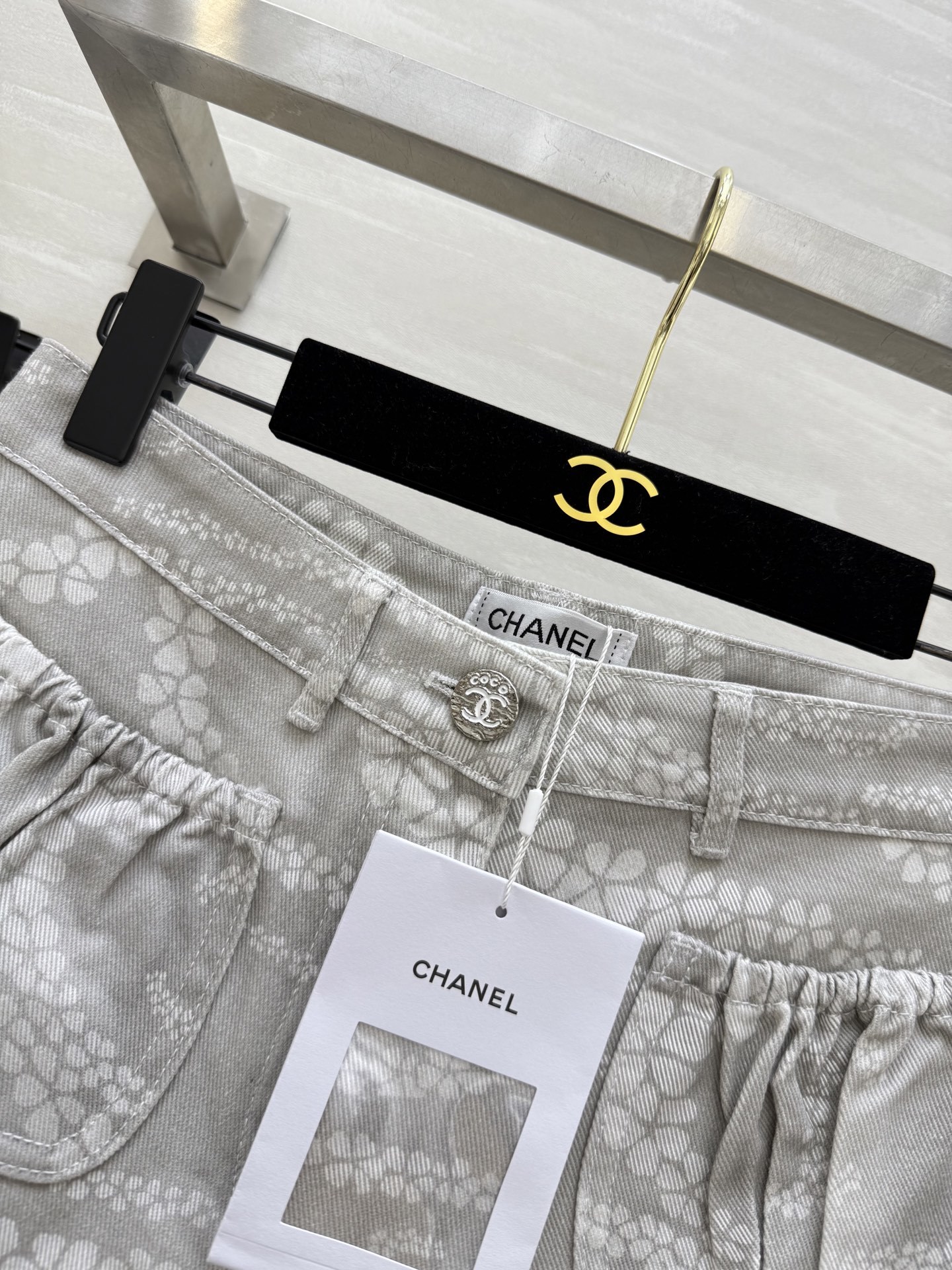 #Chane♡²⁵M沙滩系列 印花丹宁牛仔短裤 高品质定制 现货首发size:36/38/40()